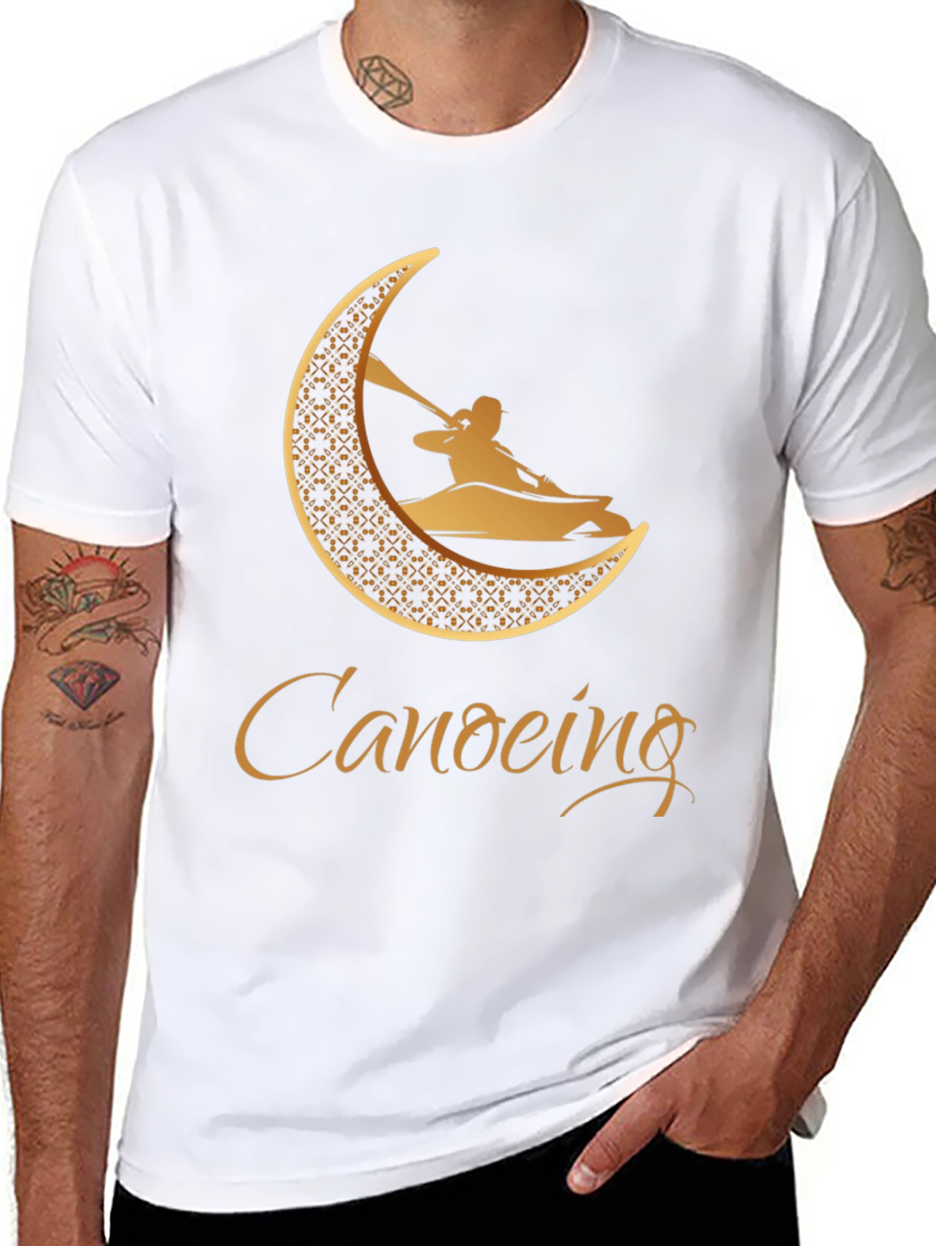 Canoeing Graphic Tee - Black