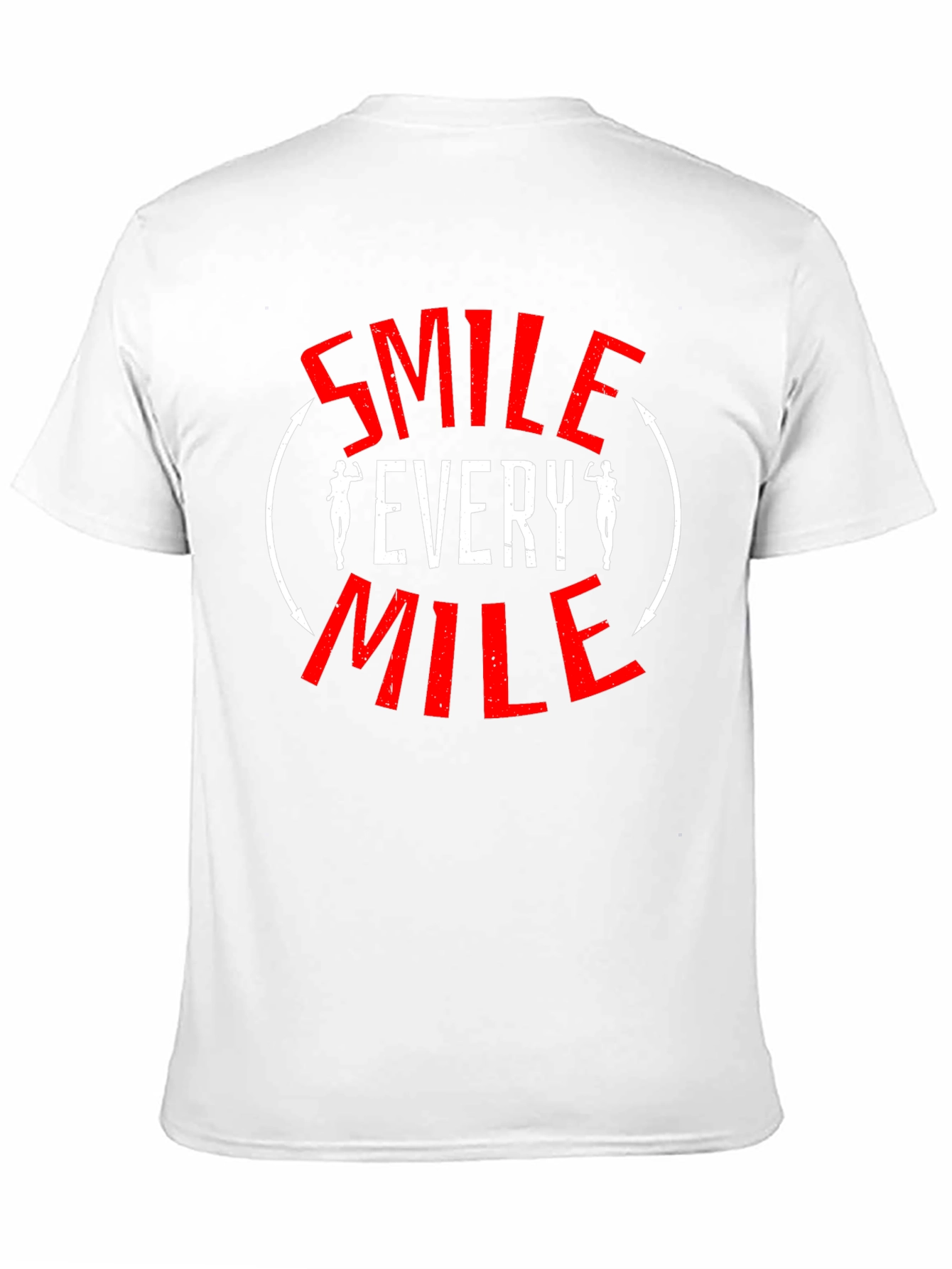 Smile Every Mile T-Shirt - Motivational Fitness Tee