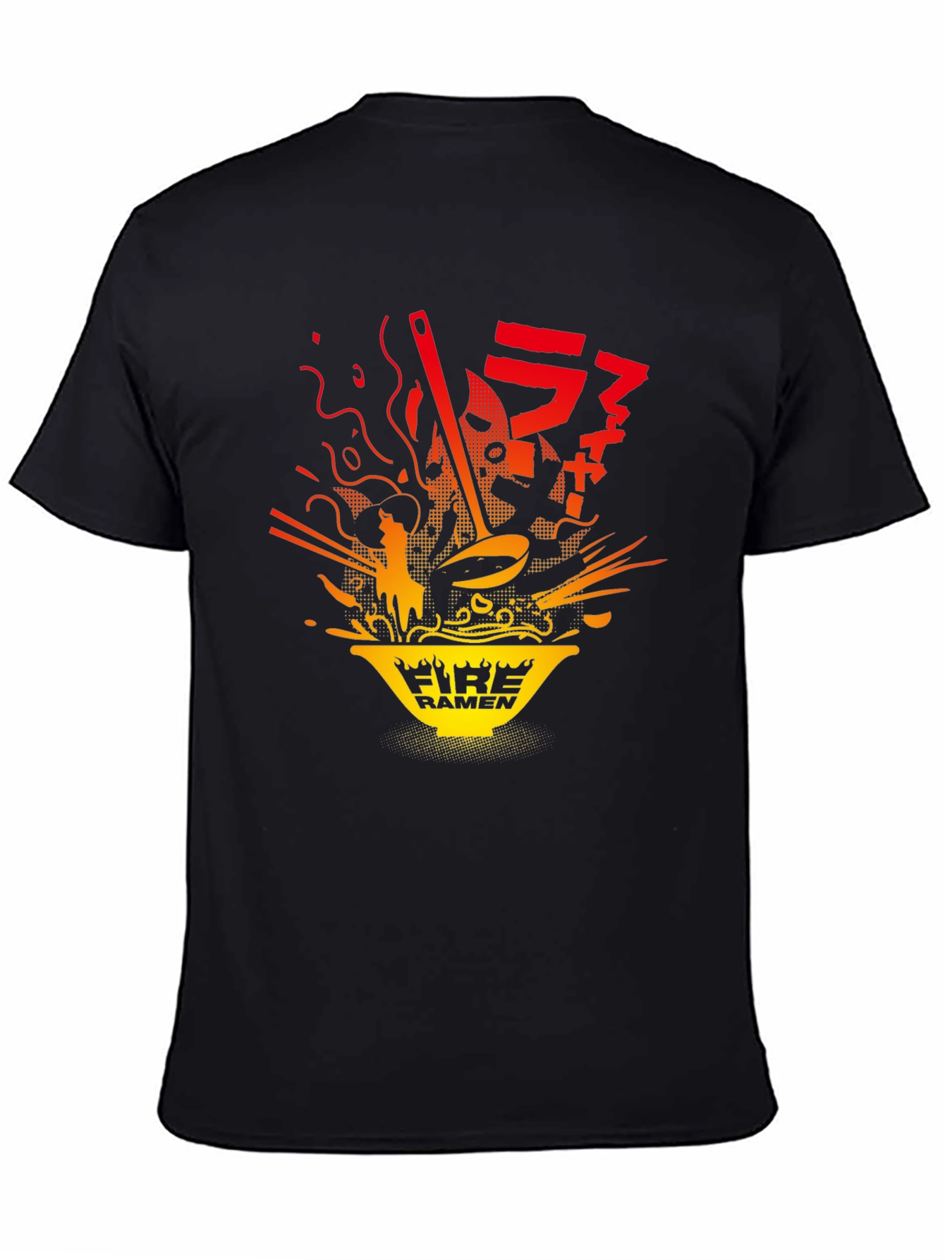 Fire Ramen Graphic Tee - Bold Anime Style