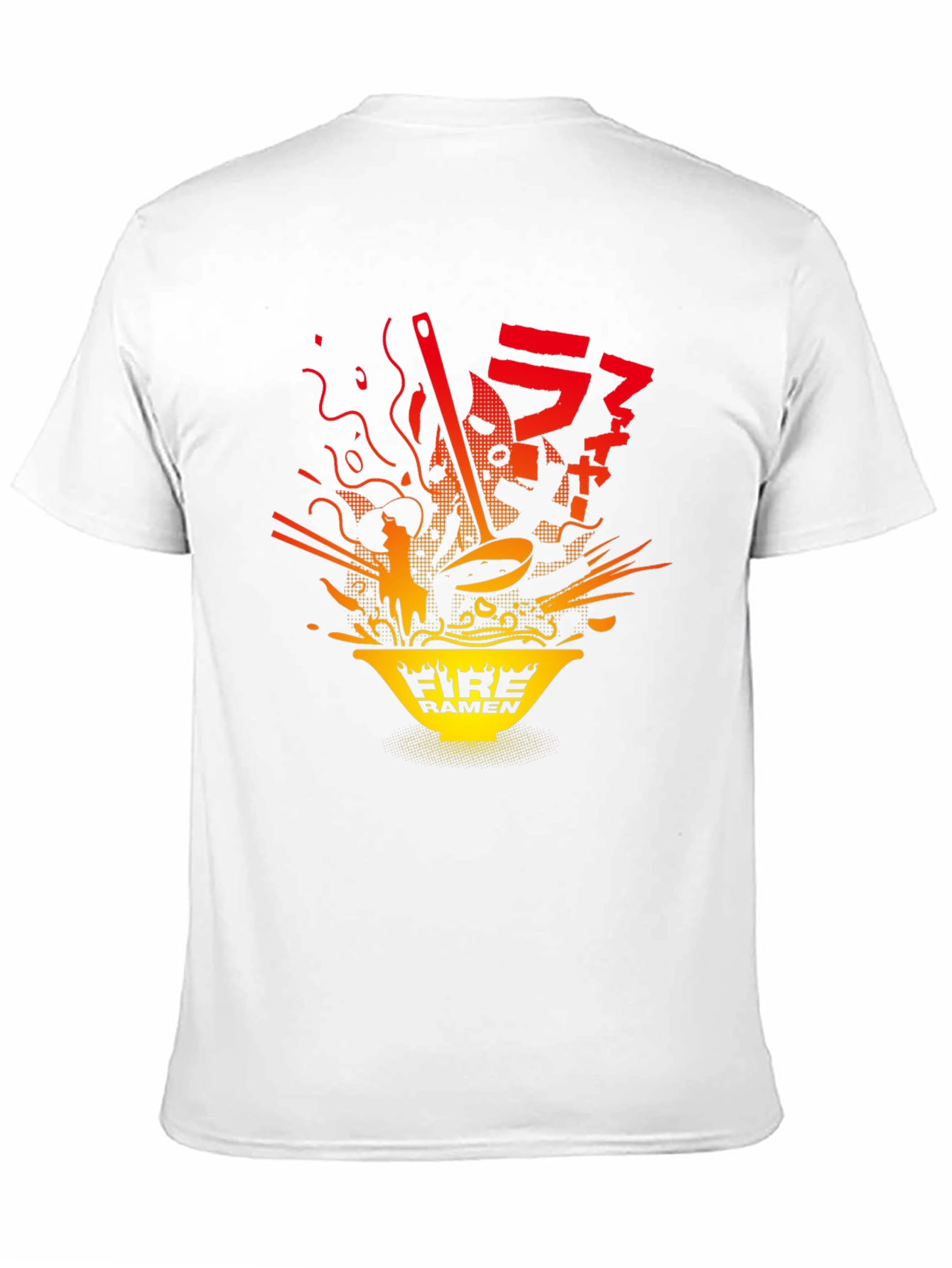 Fire Ramen Graphic Tee - Bold Anime Style