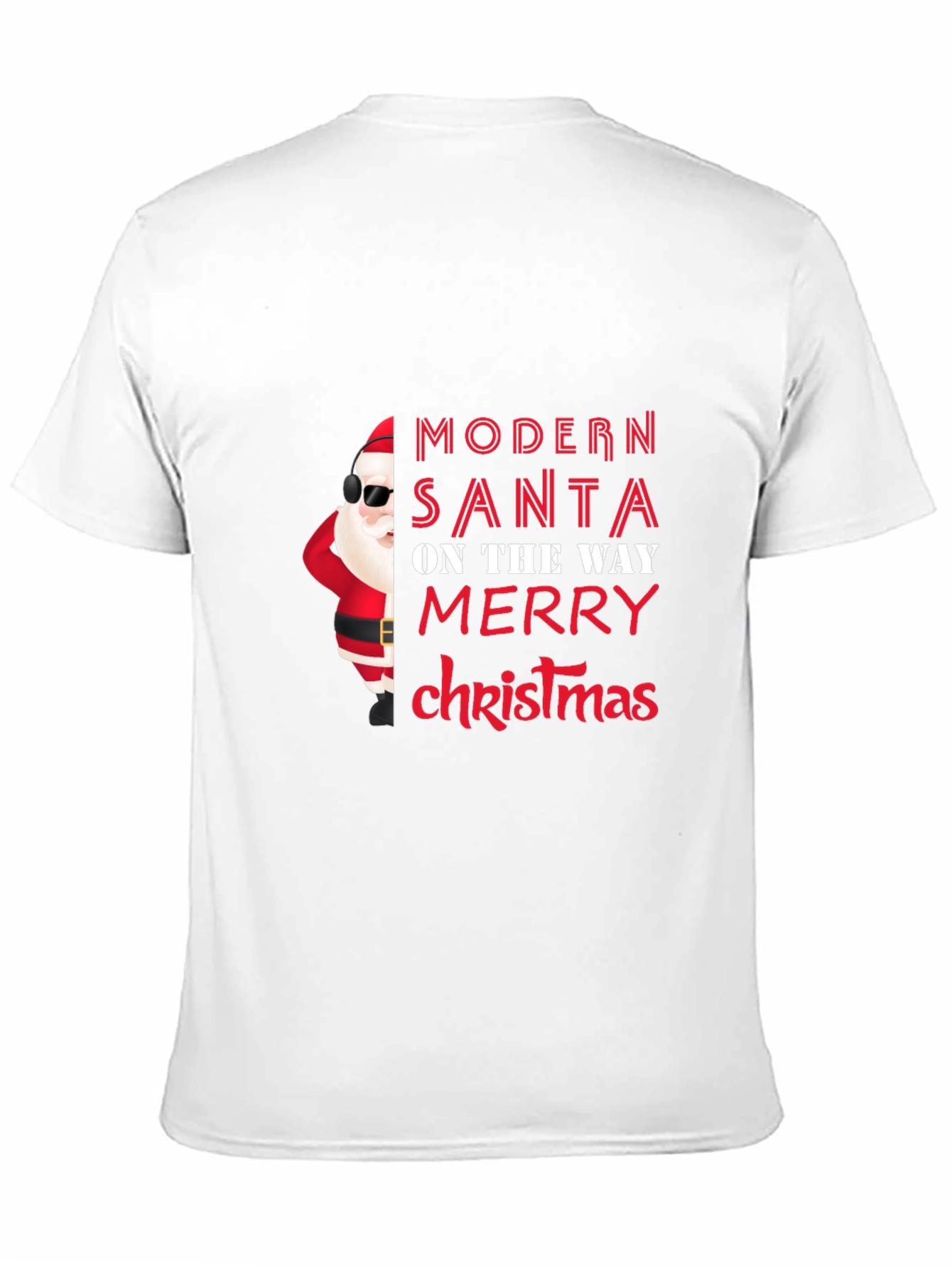 Modern Santa Christmas T-Shirt - Festive Holiday Tee