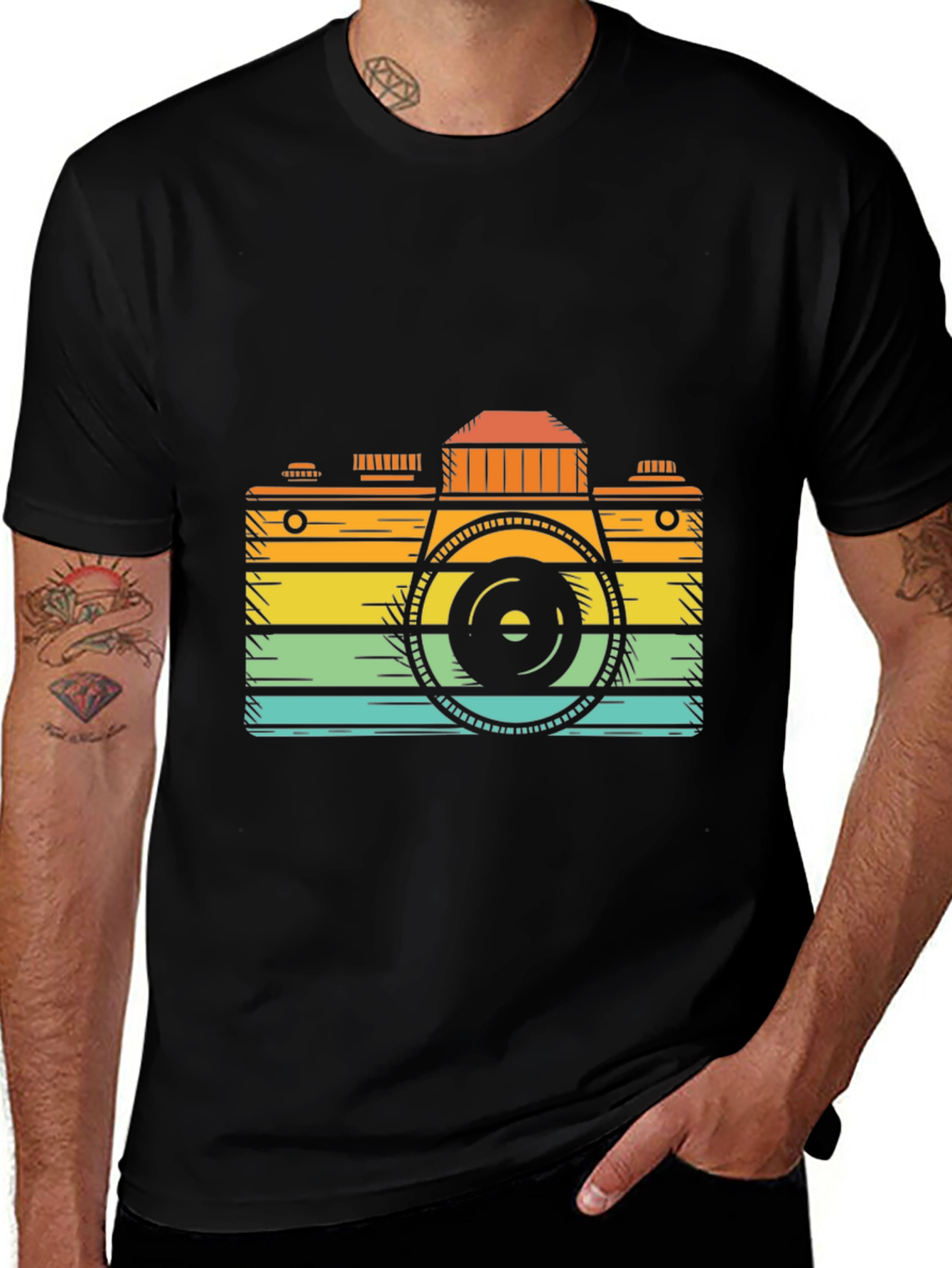 Retro Camera Graphic Tee - Classic Cool