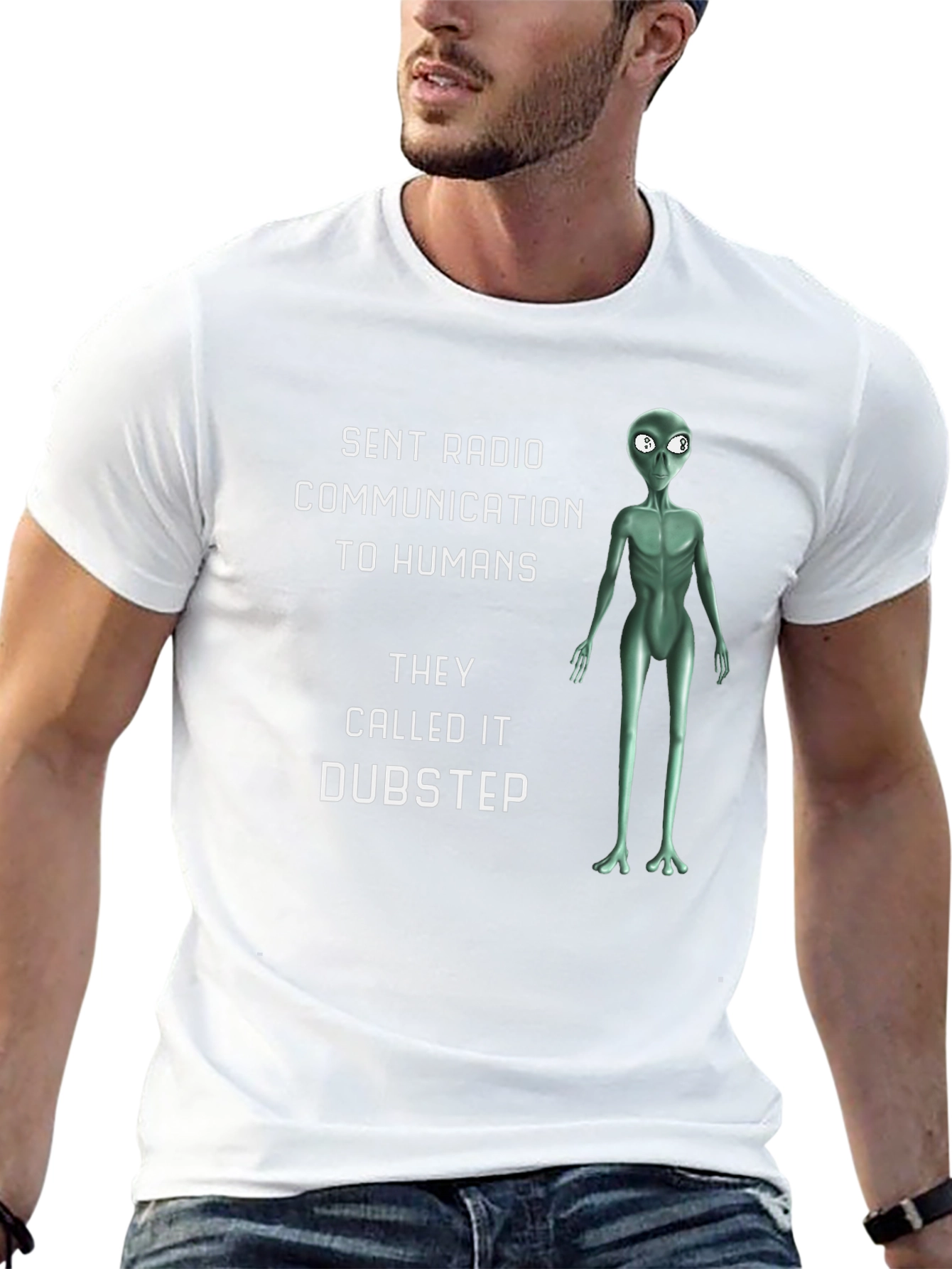 Dubstep Alien T-Shirt - Humorous Sci-Fi Design