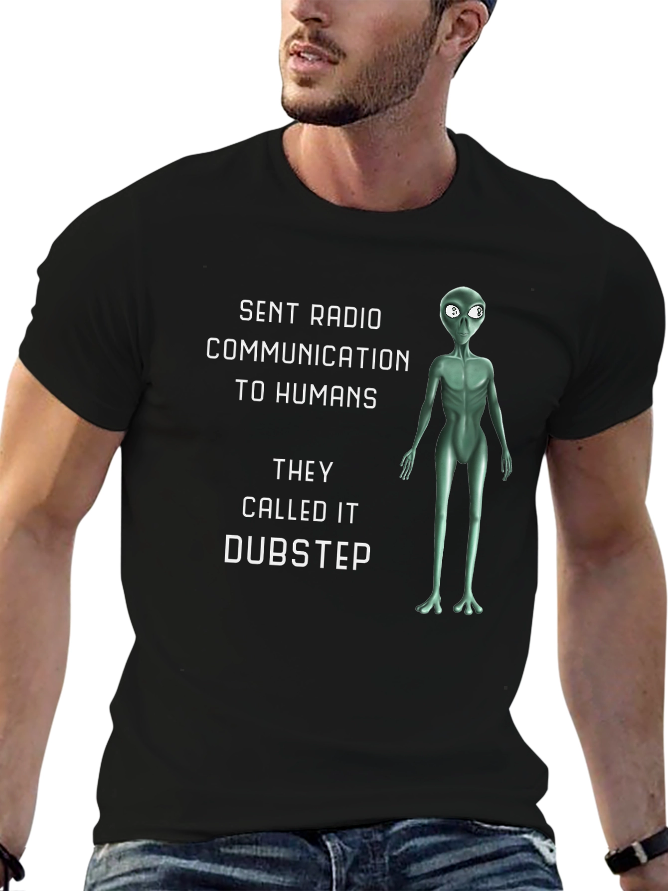 Dubstep Alien T-Shirt - Humorous Sci-Fi Design