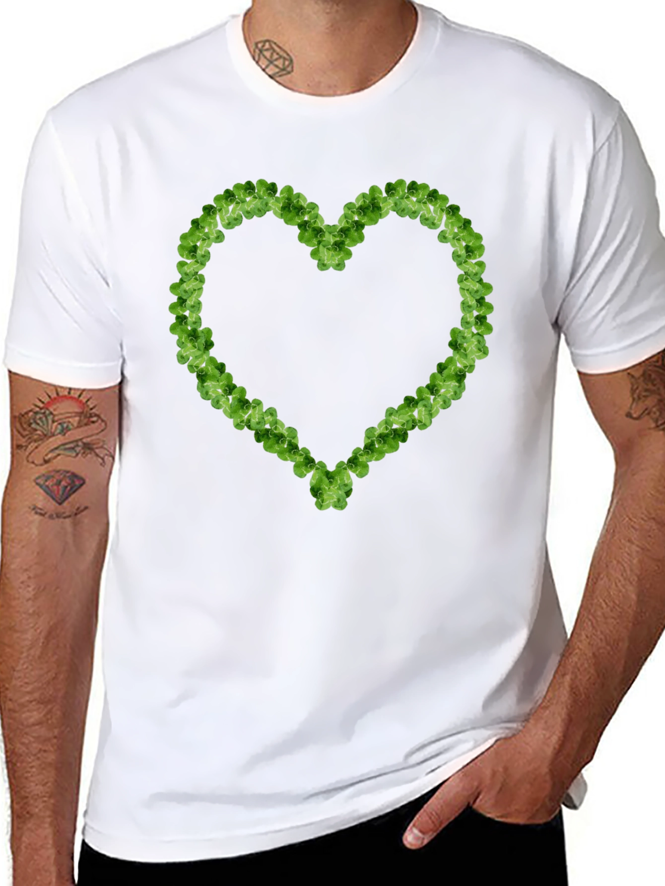 Clover Heart T-Shirt - Lucky Irish Pride