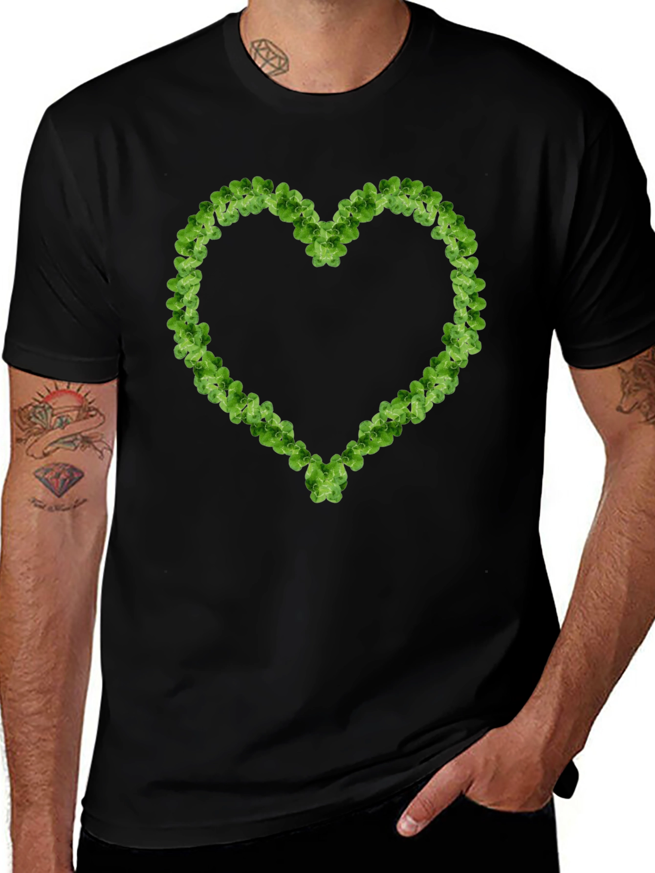Clover Heart T-Shirt - Lucky Irish Pride