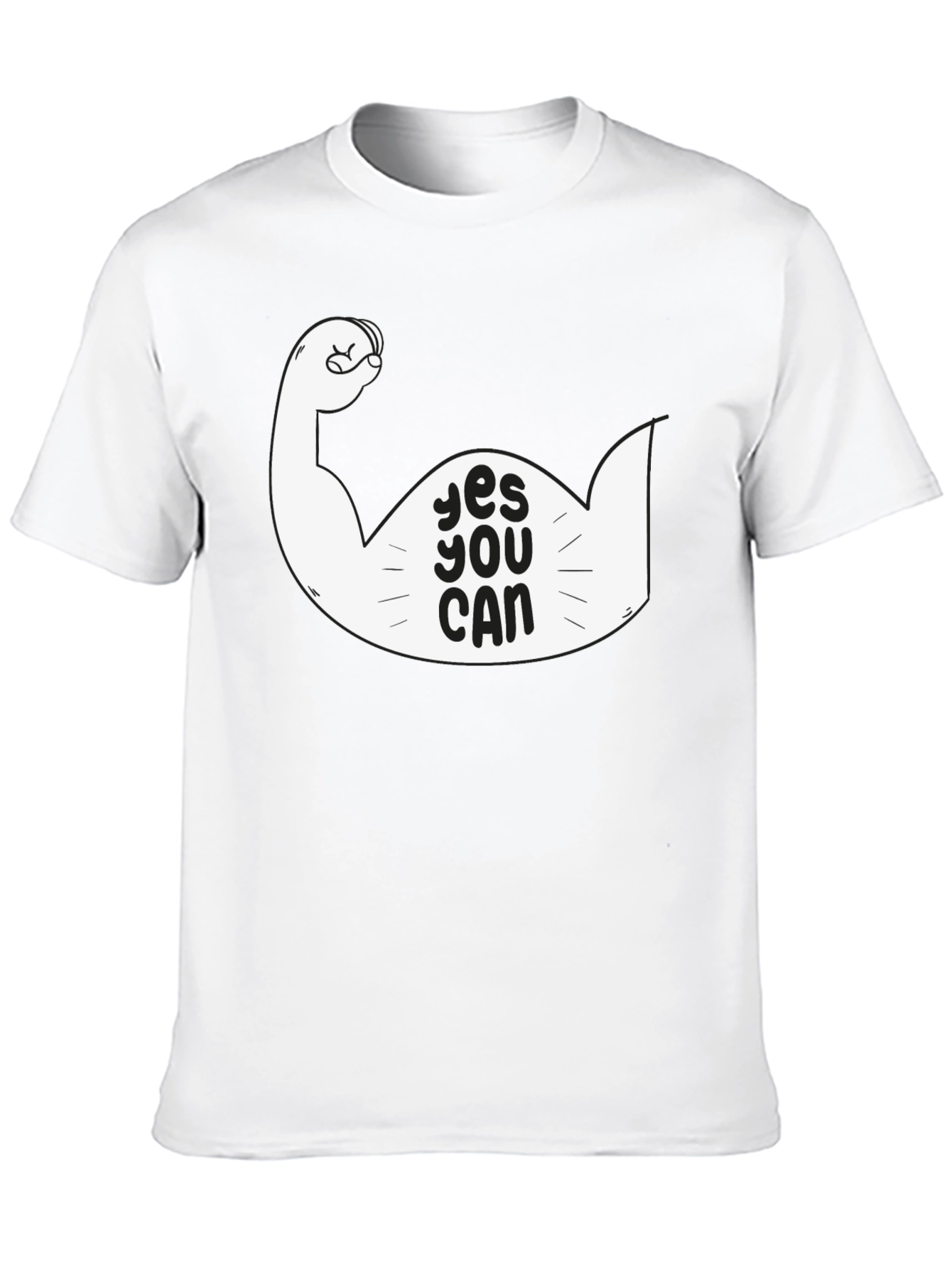Yes You Can Graphic Tee - Motivational Black T-Shirt