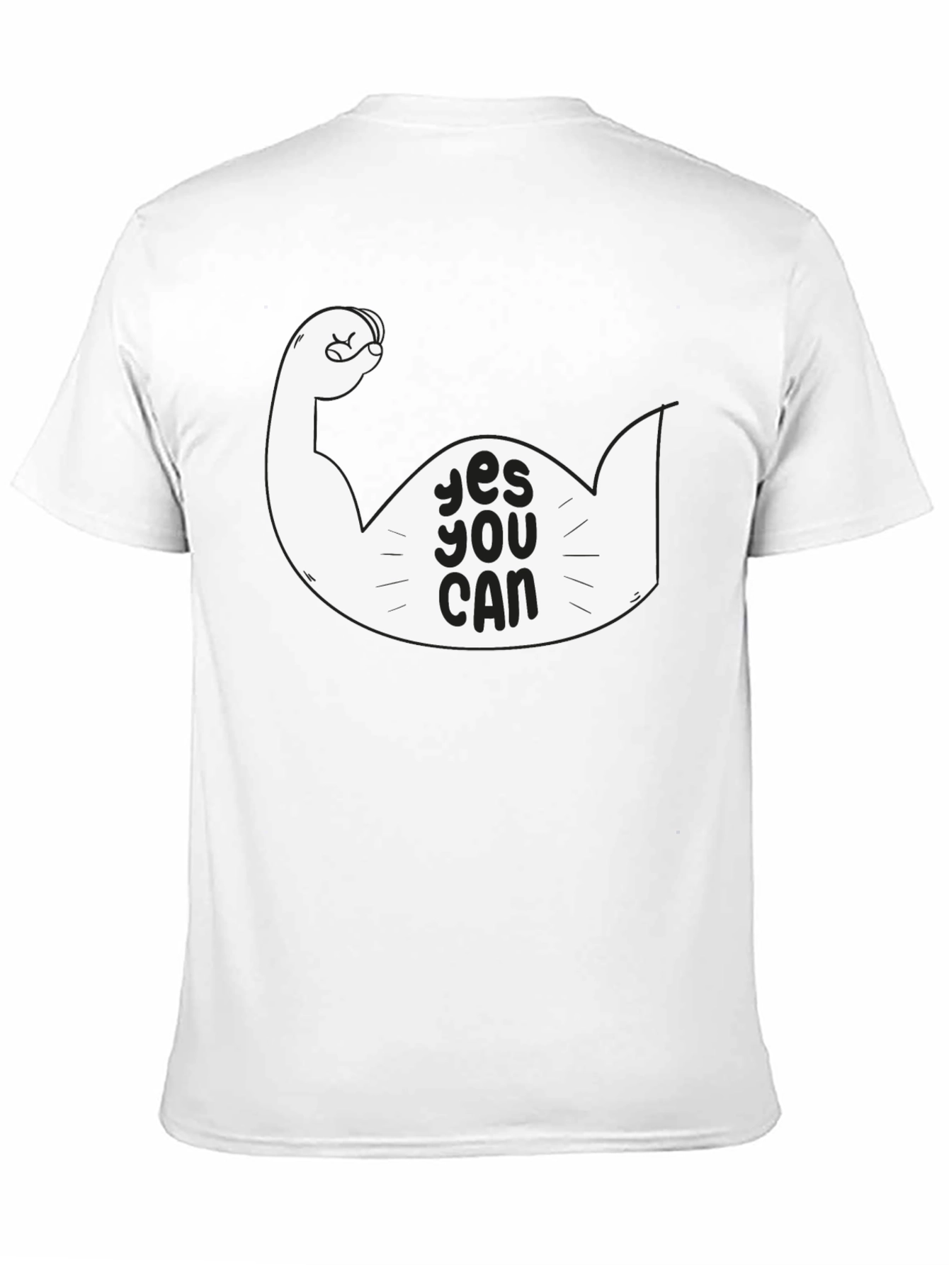 Yes You Can Graphic Tee - Motivational Black T-Shirt