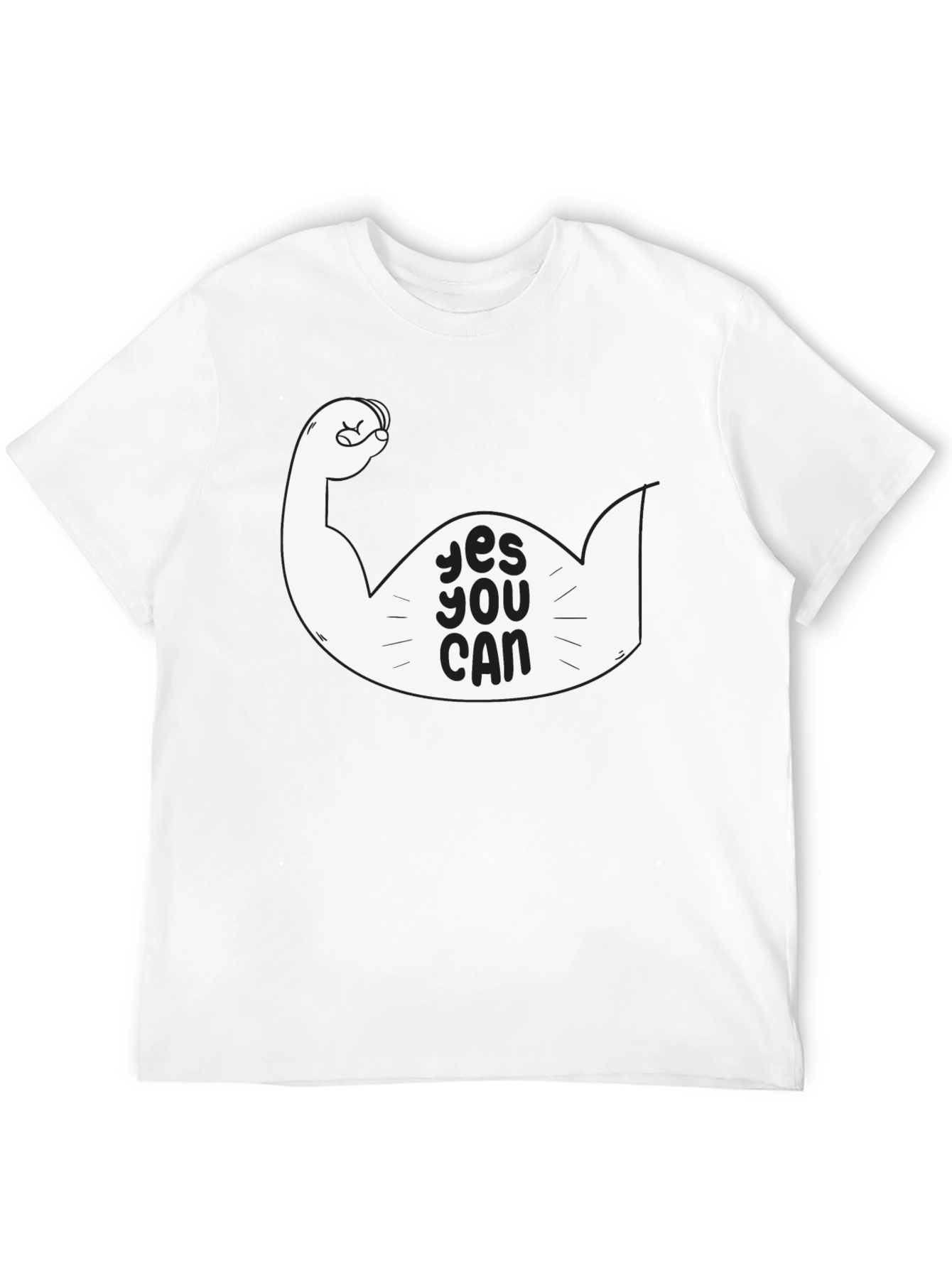 Yes You Can Graphic Tee - Motivational Black T-Shirt