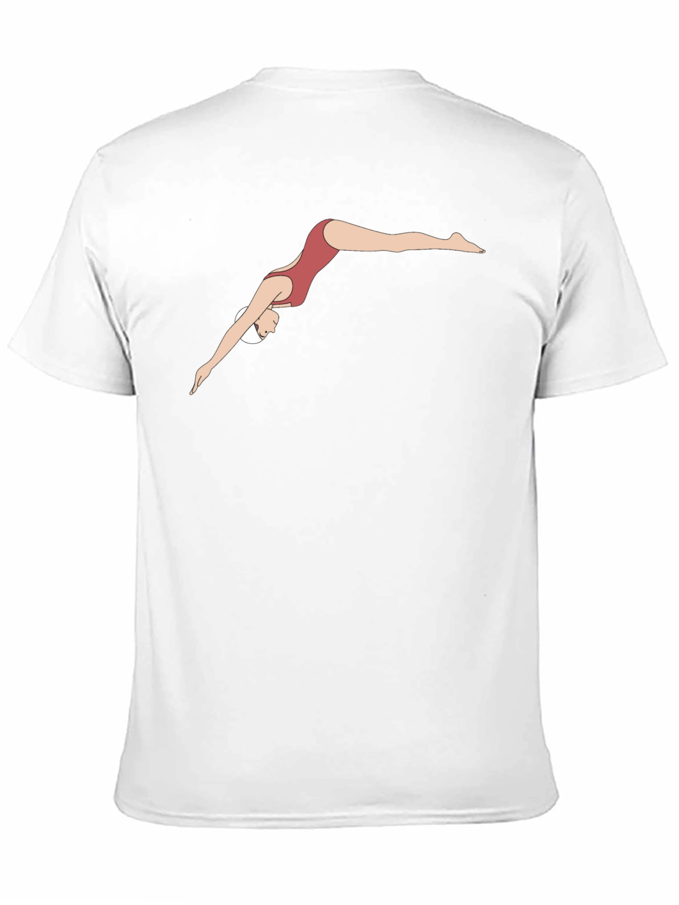 Diving Woman Graphic Tee - Black Cotton T-Shirt