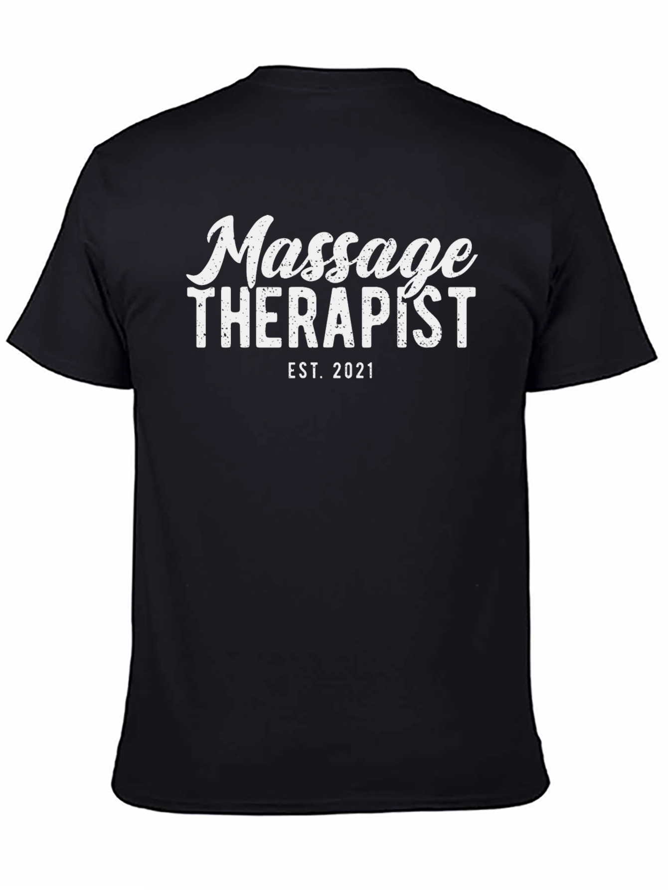 Massage Therapist Est. 2021 Black T-Shirt