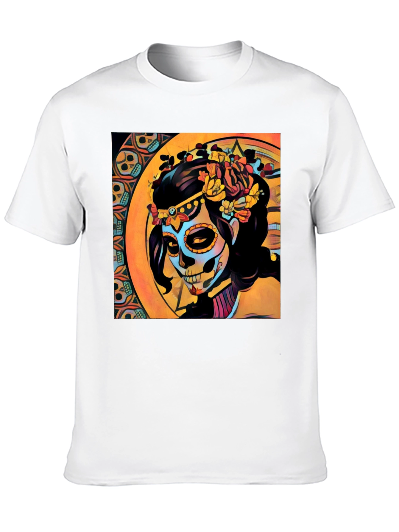 Day of the Dead Sugar Skull Art T-Shirt