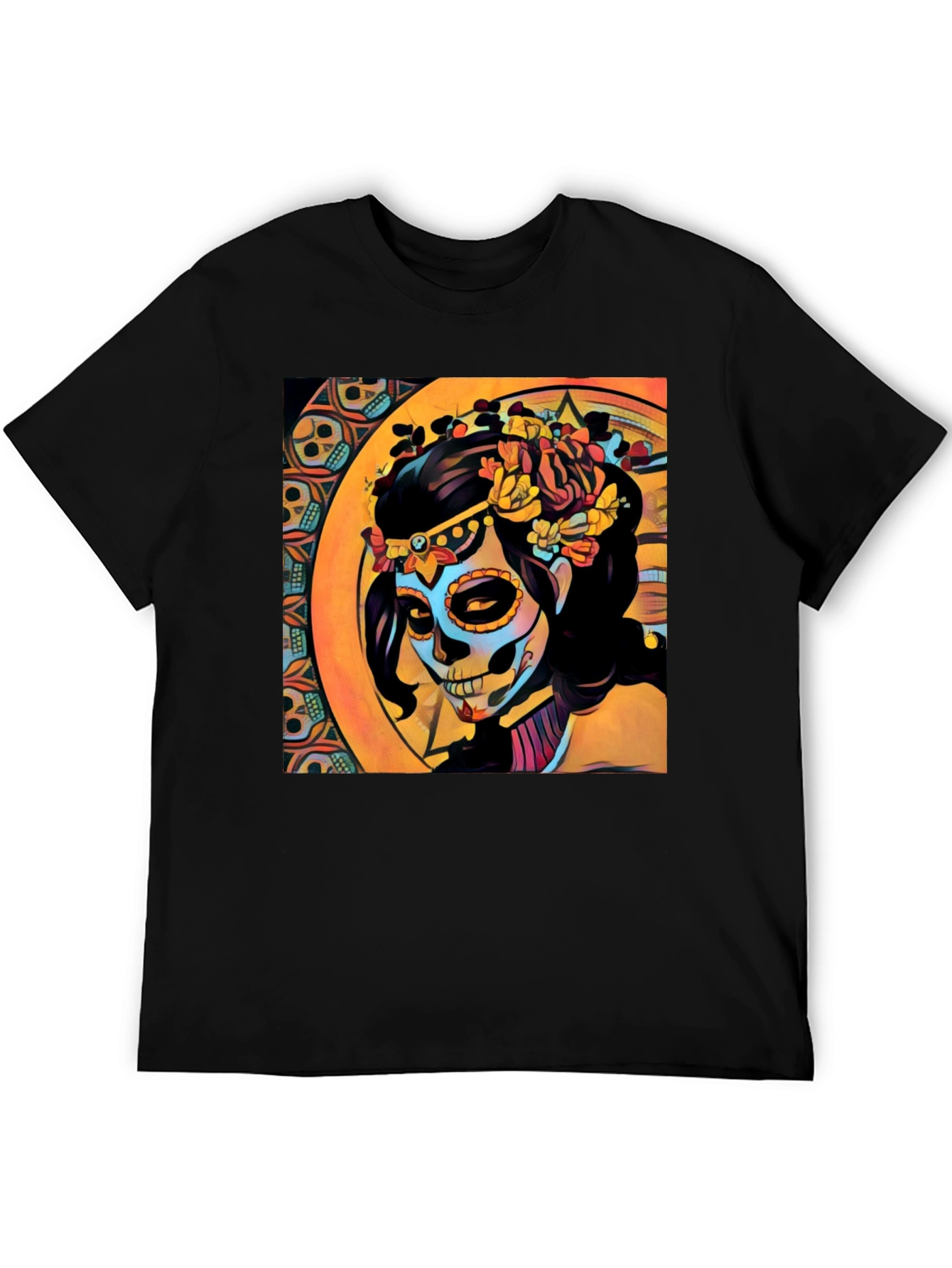 Day of the Dead Sugar Skull Art T-Shirt