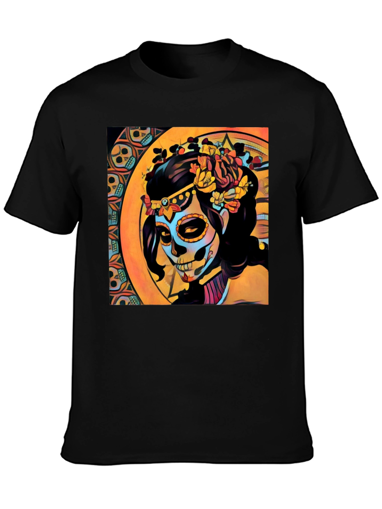 Day of the Dead Sugar Skull Art T-Shirt
