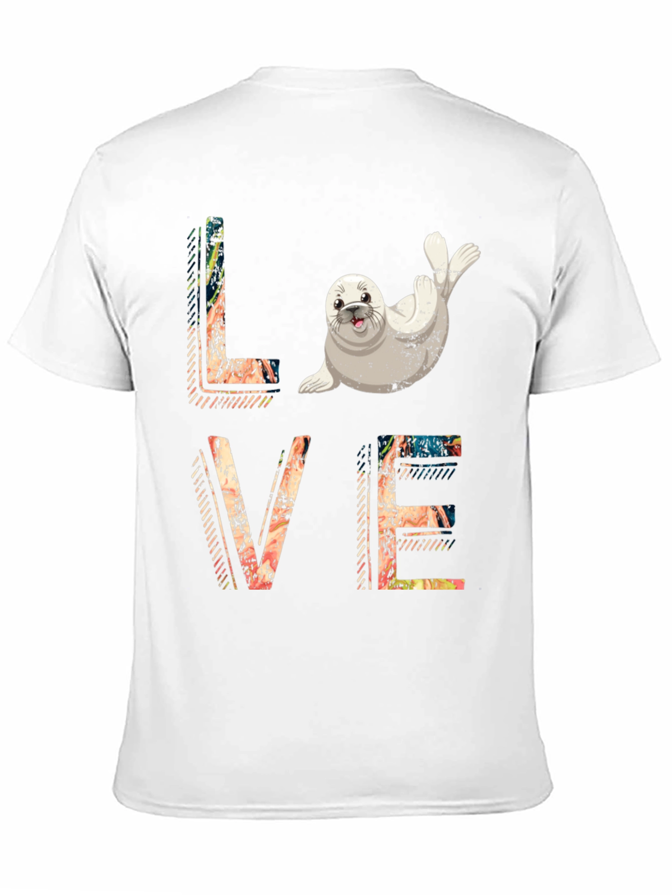 Love Seal Graphic Black T-Shirt