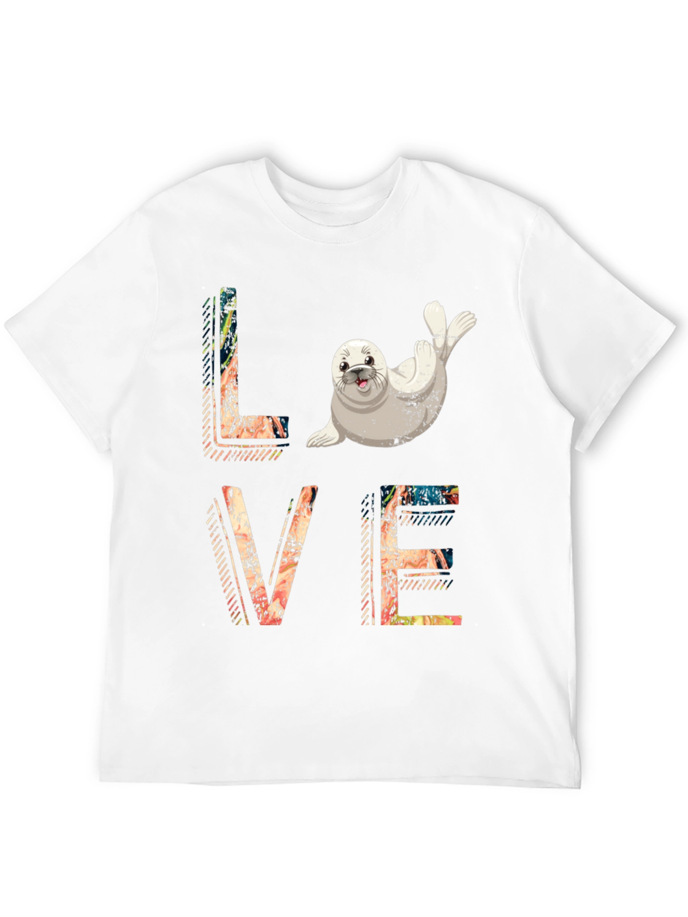 Love Seal Graphic Black T-Shirt