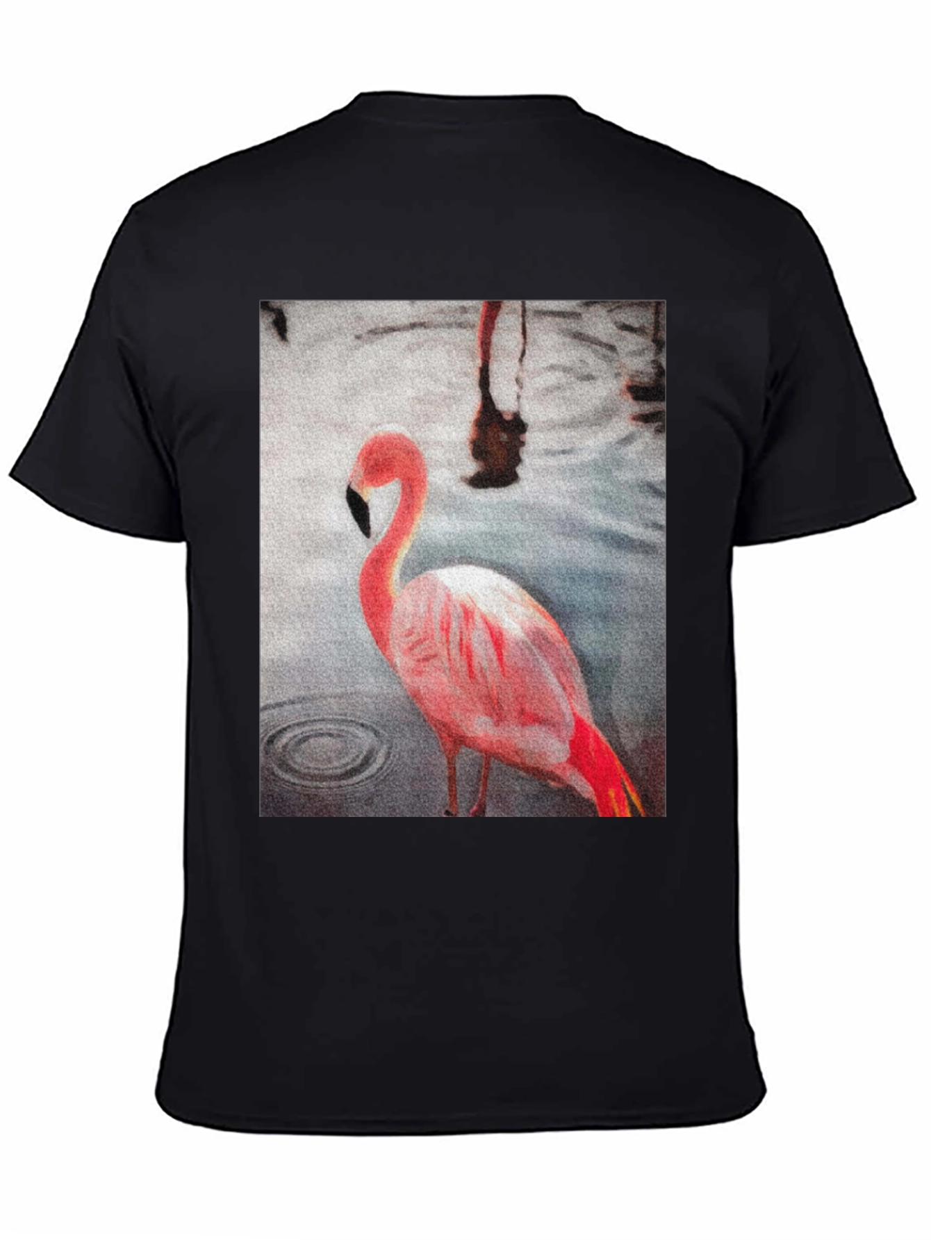 Flamingo Graphic T-Shirt - Stylish Black Tee
