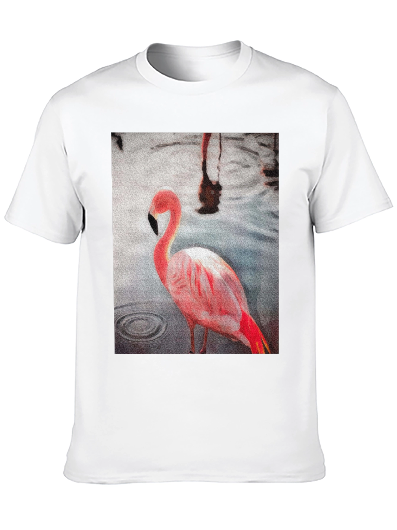 Flamingo Graphic T-Shirt - Stylish Black Tee