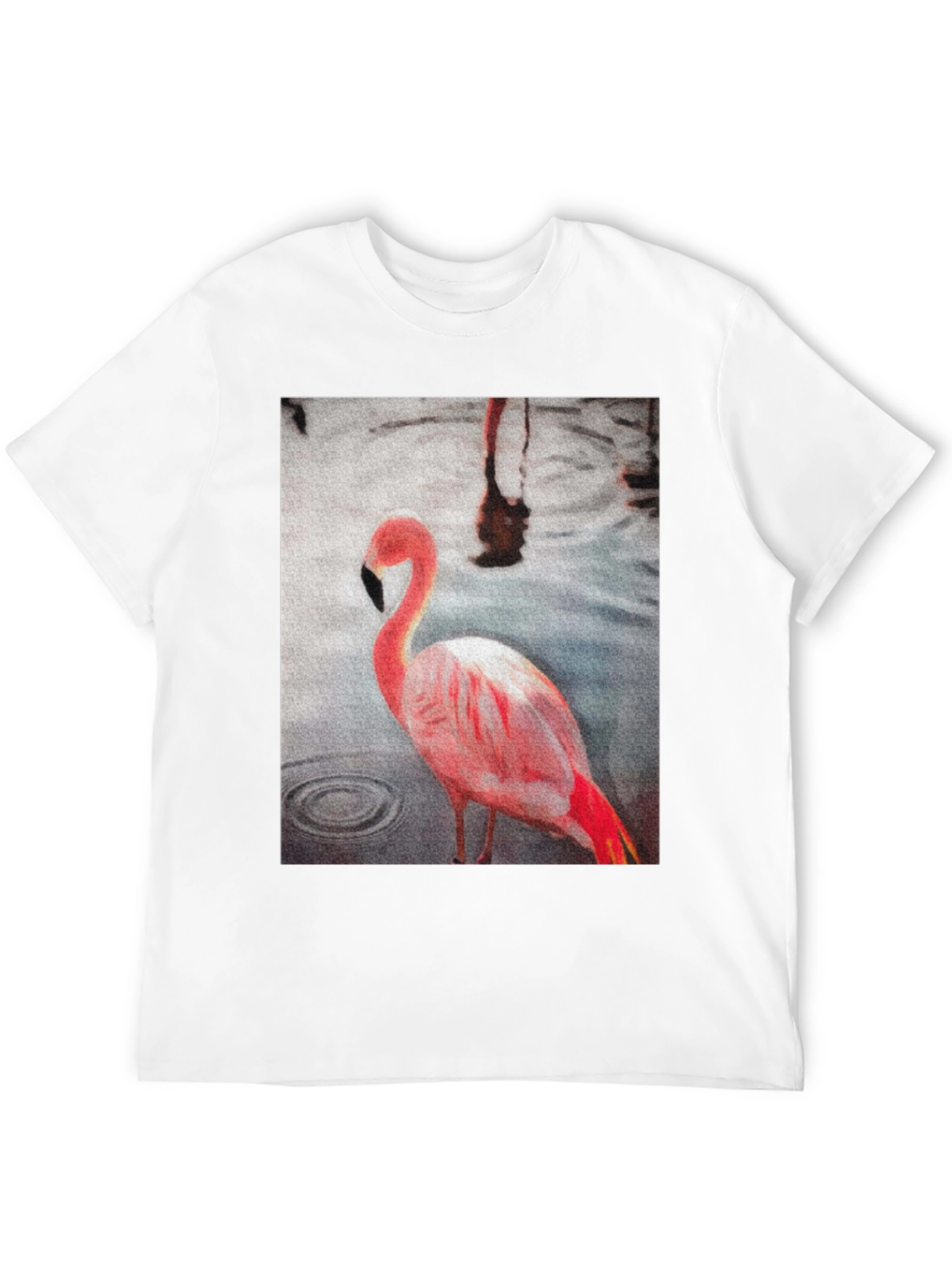 Flamingo Graphic T-Shirt - Stylish Black Tee
