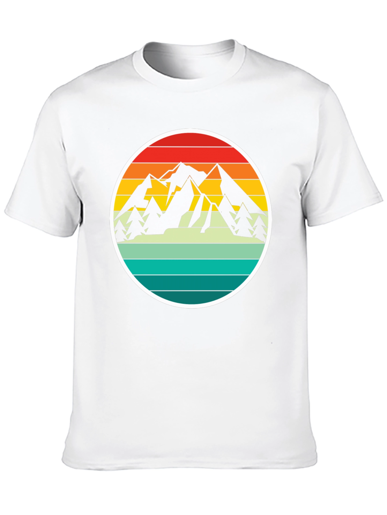 Retro Mountain Adventure T-Shirt - Black