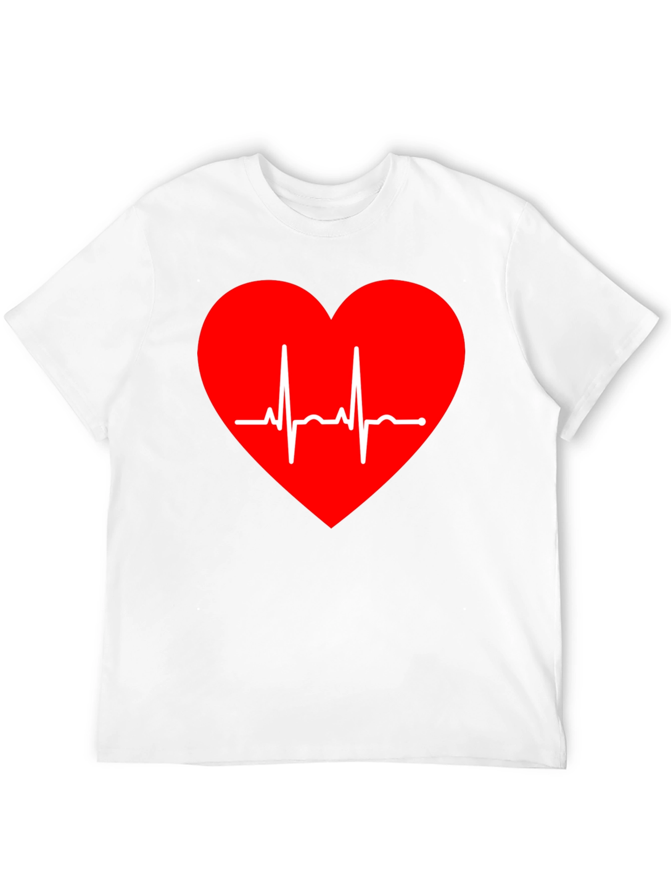 Heartbeat Graphic Tee - Stylish Black Cotton T-Shirt