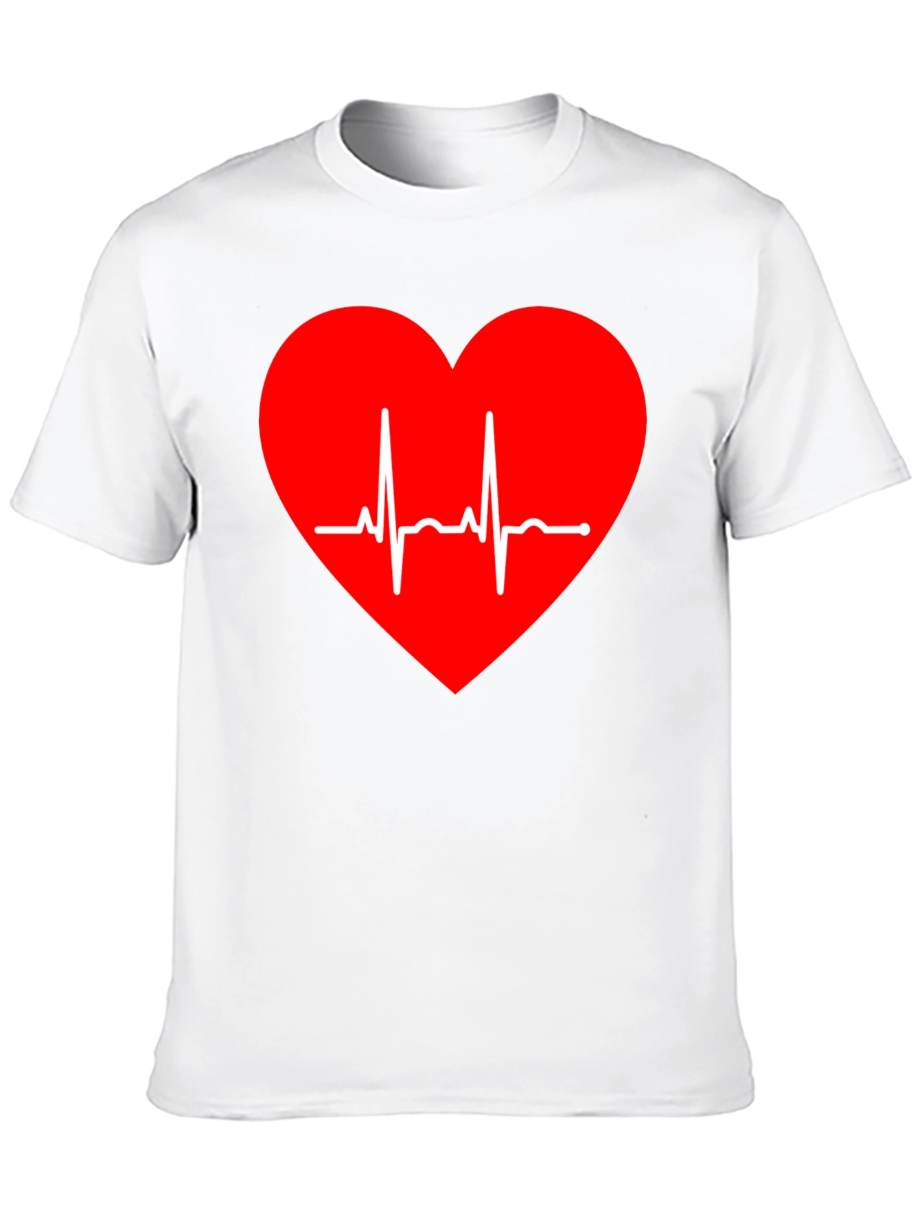 Heartbeat Graphic Tee - Stylish Black Cotton T-Shirt