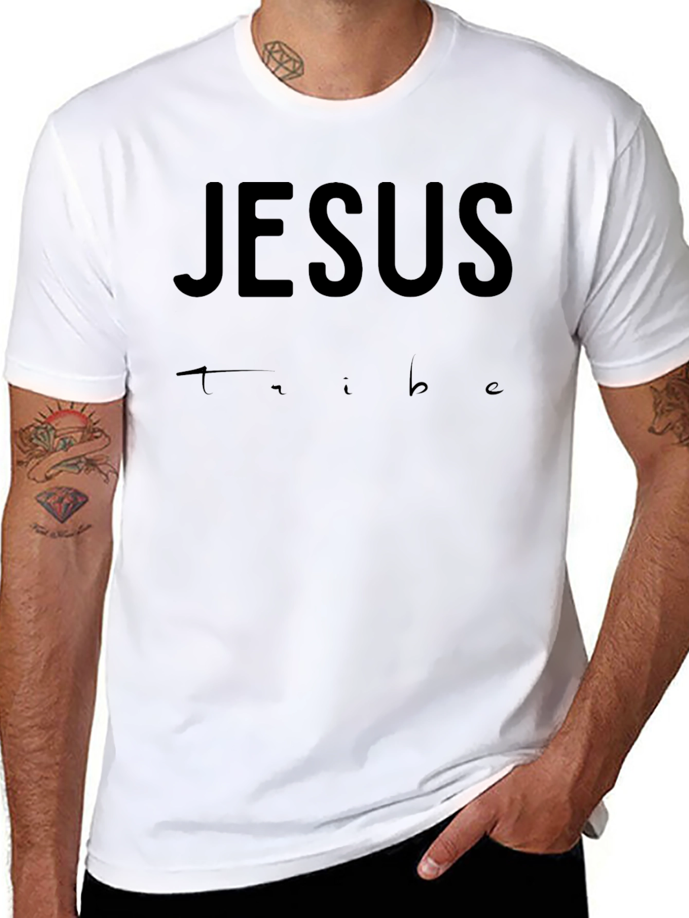 Jesus Tribe Black Crew Neck T-Shirt