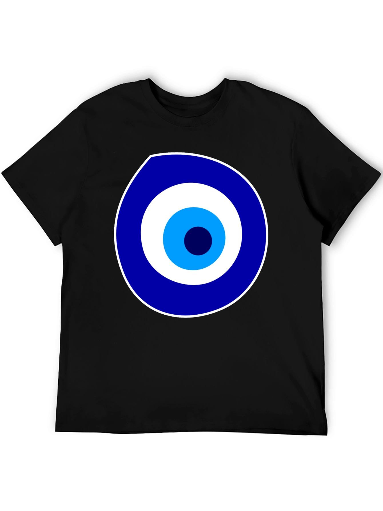 Evil Eye Graphic Print Black T-Shirt