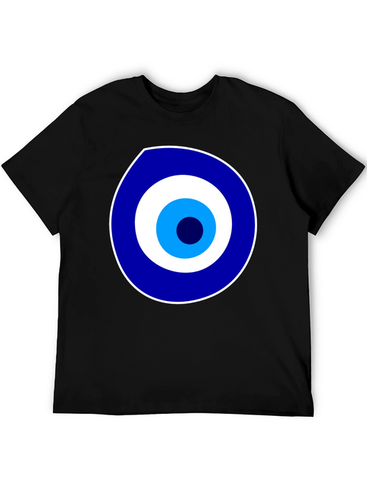 Evil Eye Graphic Print Black T-Shirt