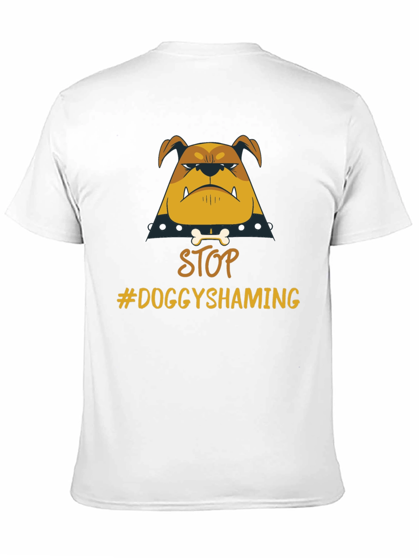 Stop Doggy Shaming Tee - Bulldog Graphic Black T-Shirt