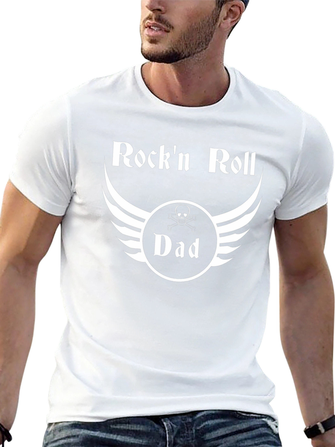 Rockn Roll Dad T-Shirt - Black Graphic Tee
