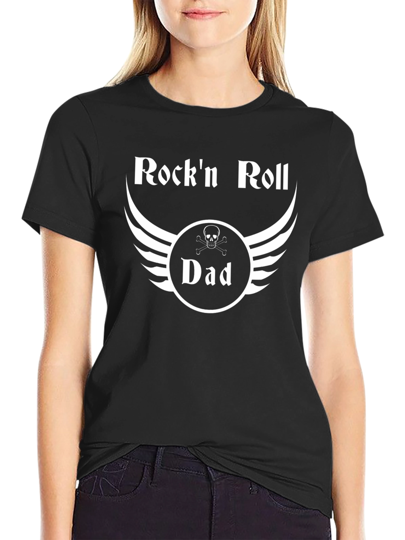 Rockn Roll Dad T-Shirt - Black Graphic Tee