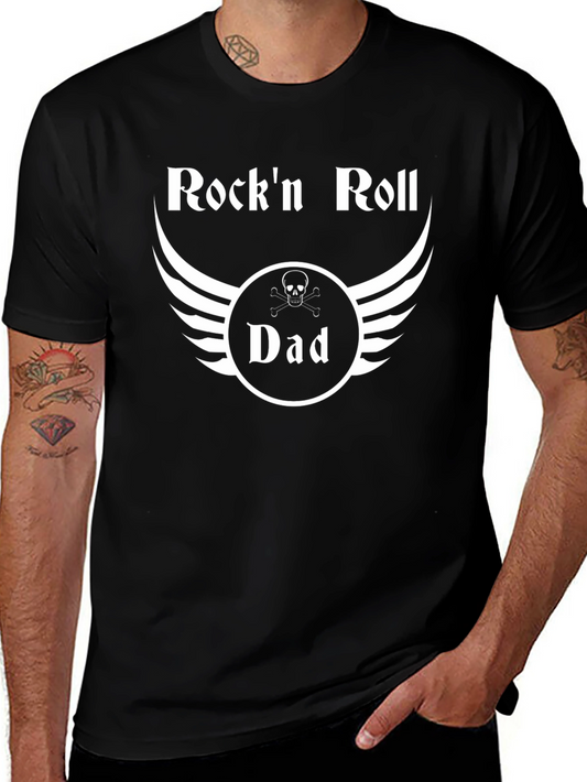 Rockn Roll Dad T-Shirt - Black Graphic Tee