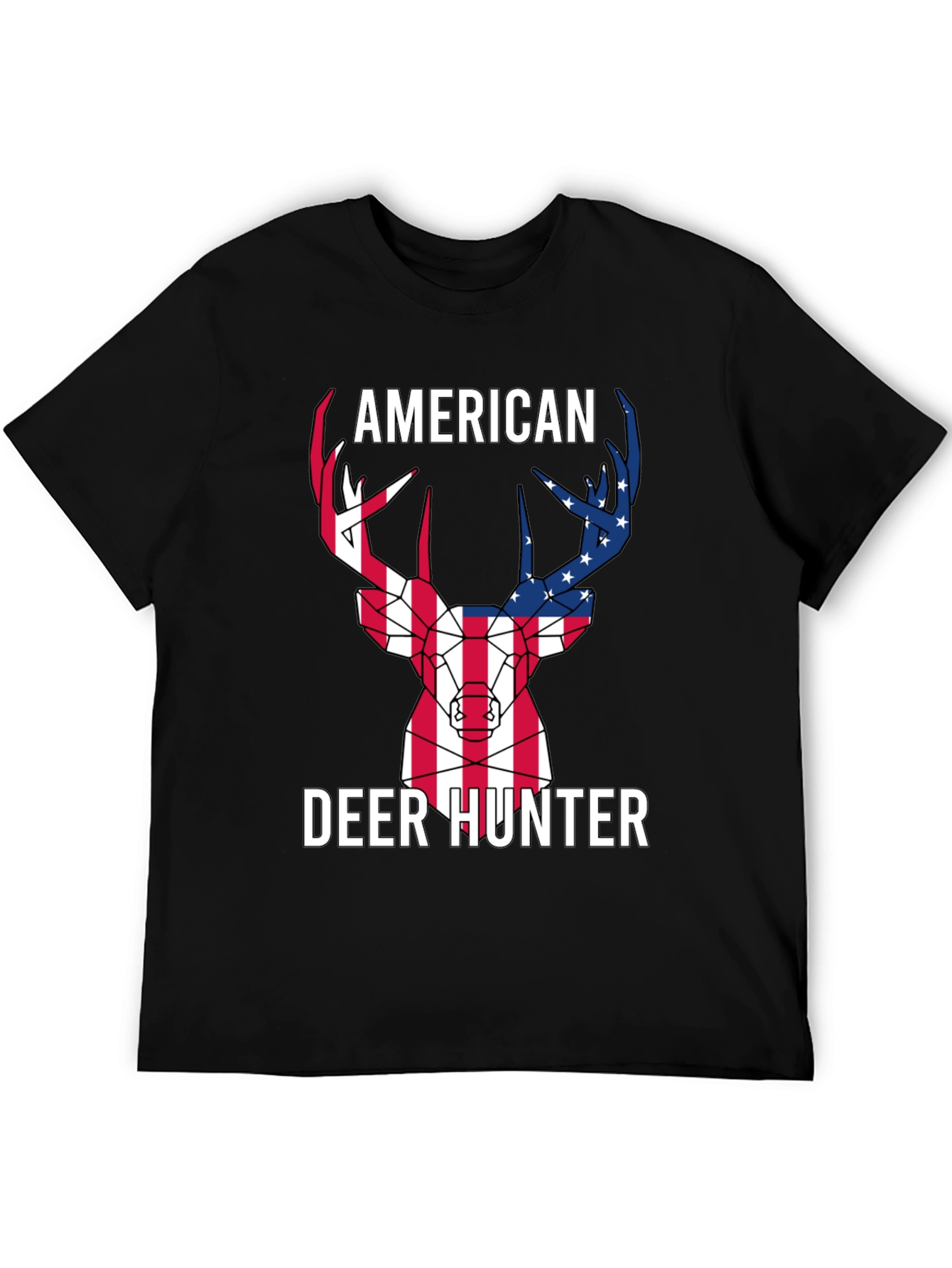 American Deer Hunter T-Shirt - Patriotic Design