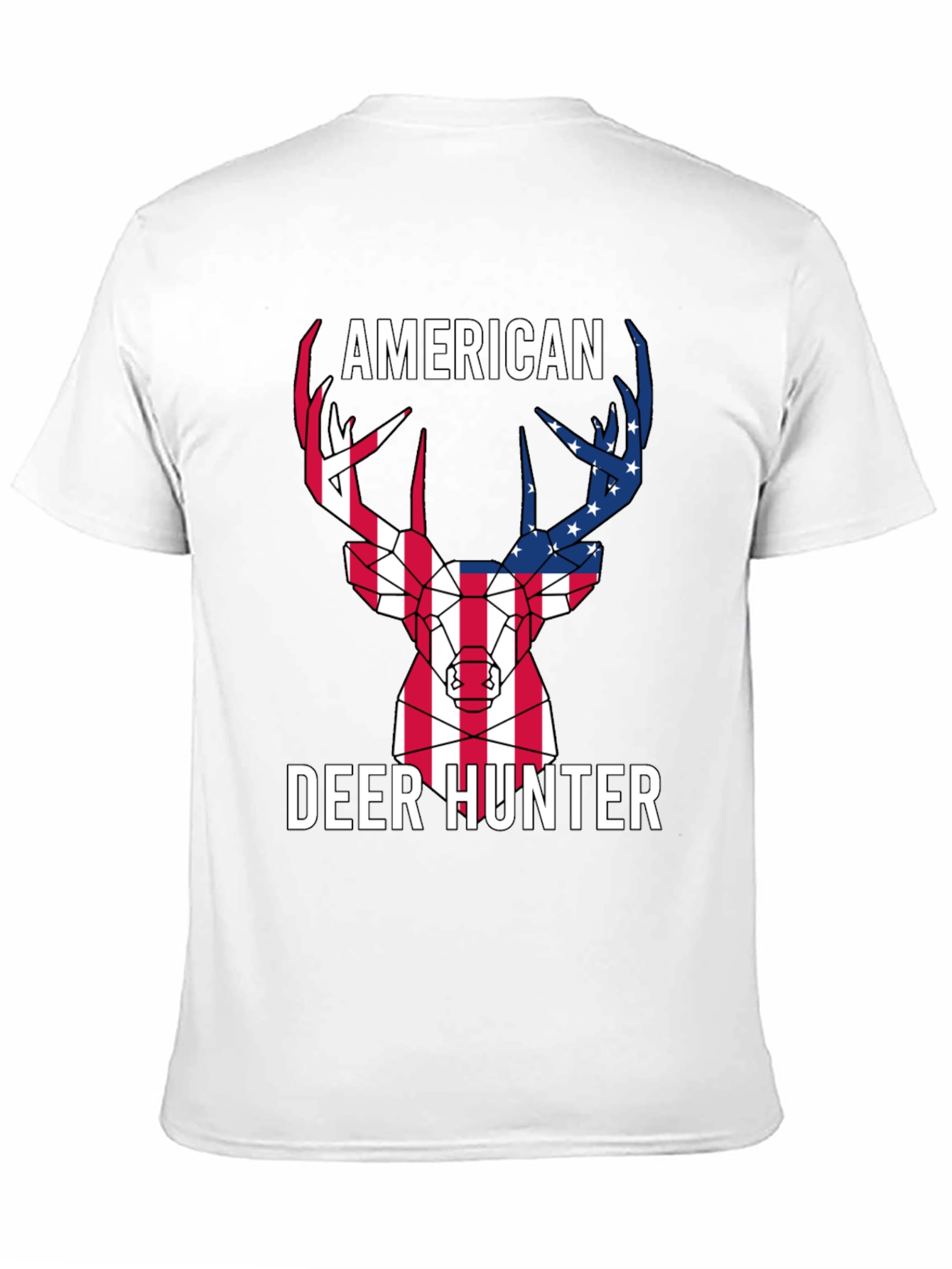 American Deer Hunter T-Shirt - Patriotic Design