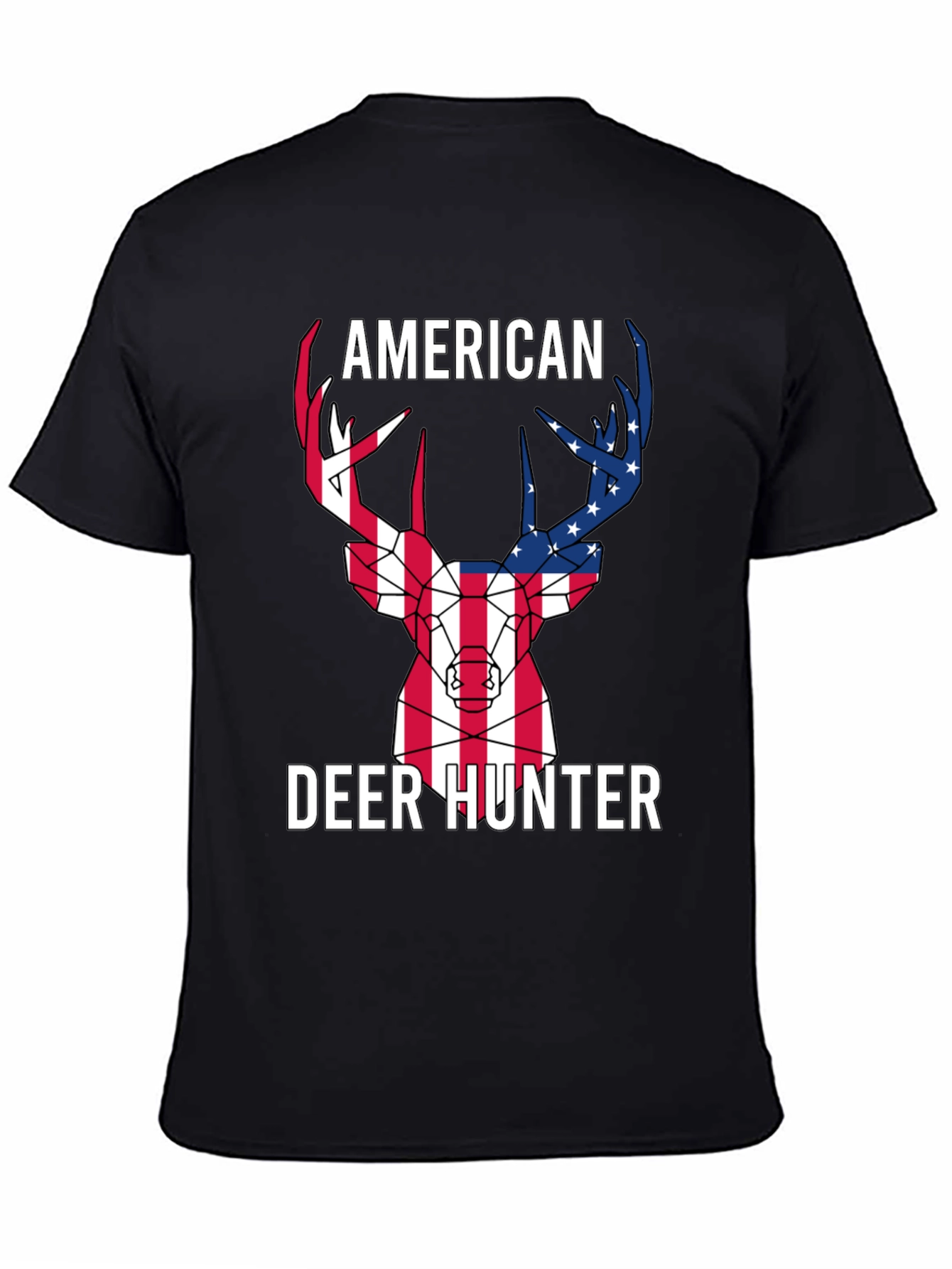 American Deer Hunter T-Shirt - Patriotic Design