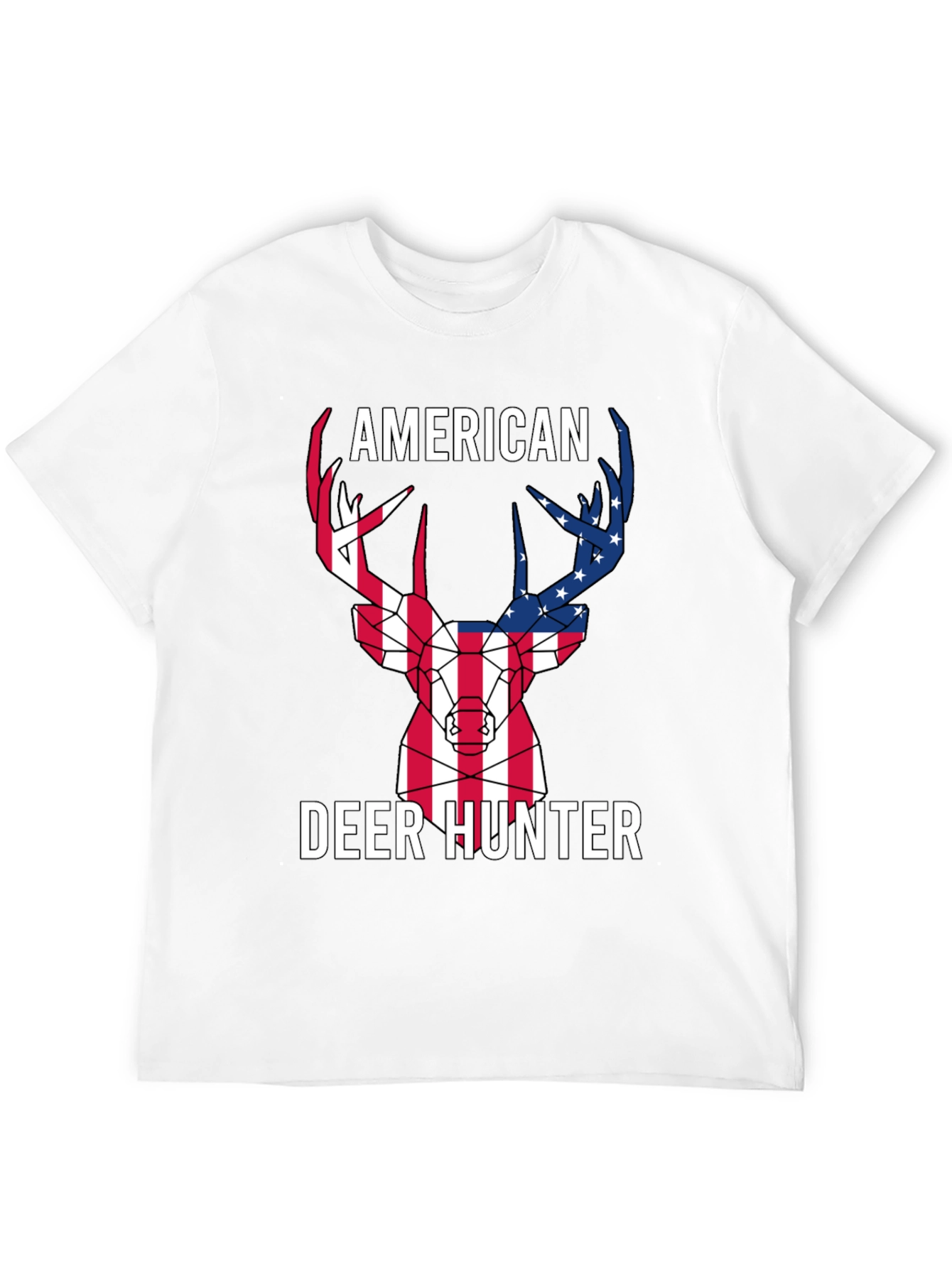 American Deer Hunter T-Shirt - Patriotic Design