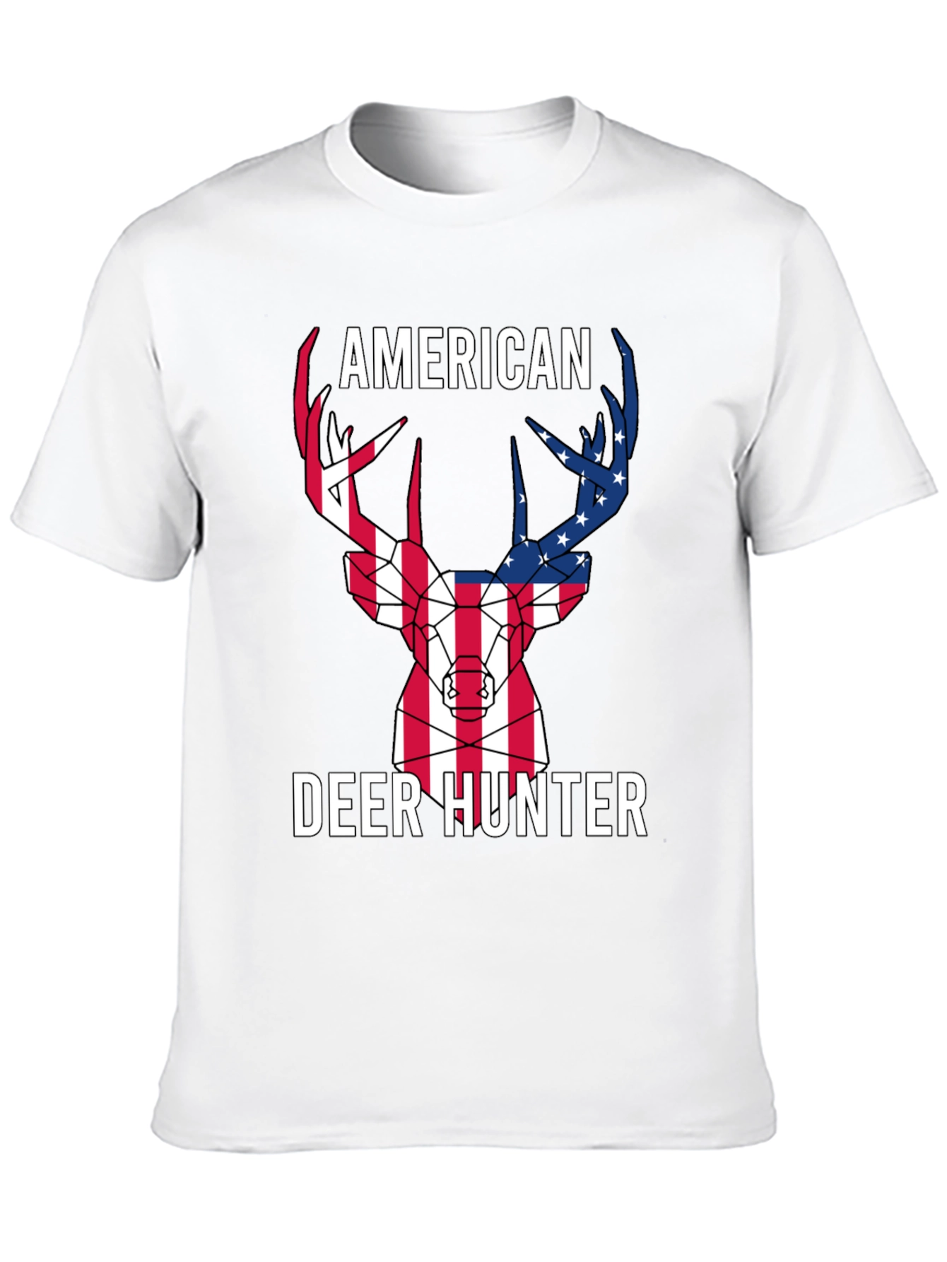 American Deer Hunter T-Shirt - Patriotic Design