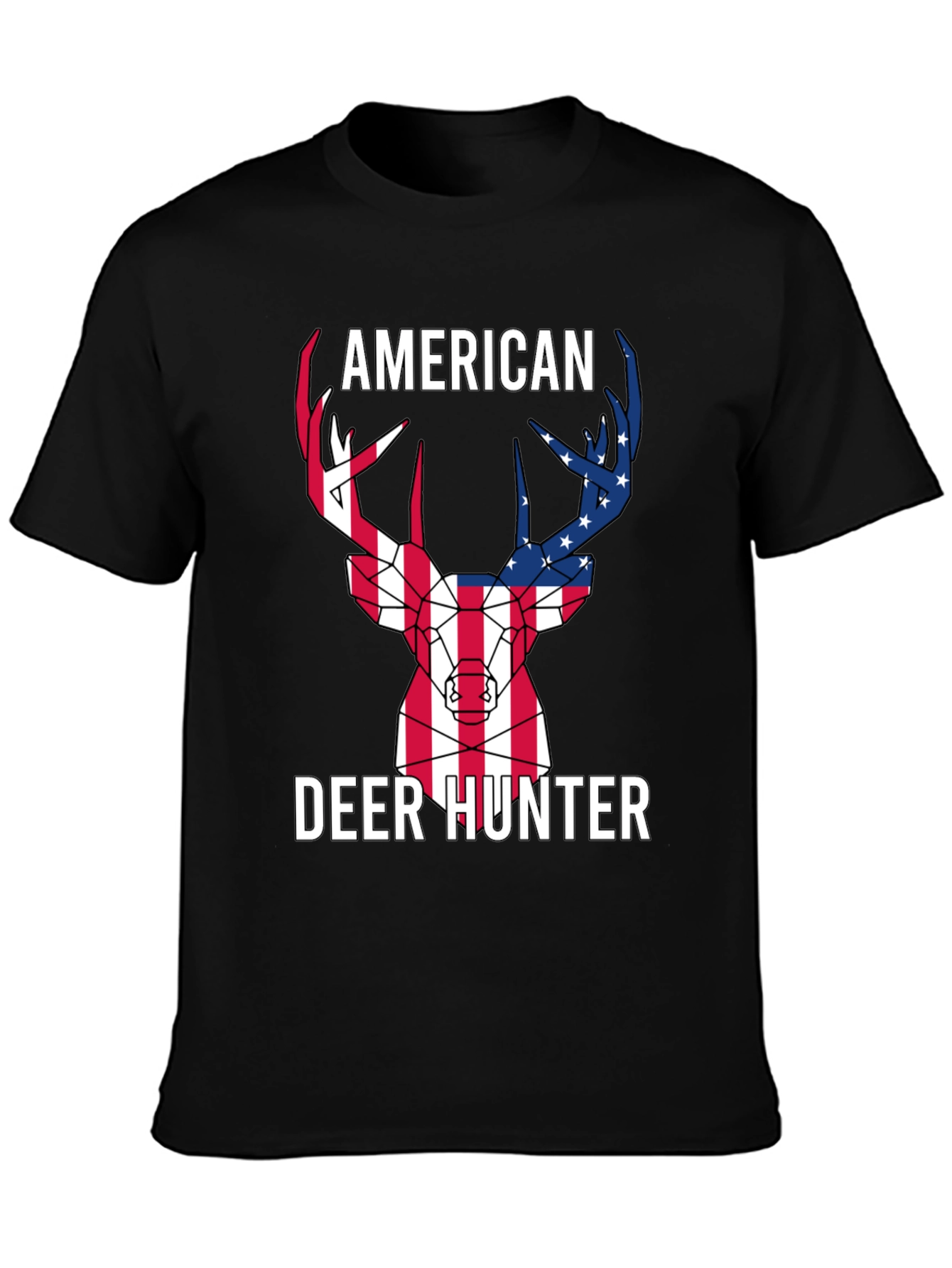 American Deer Hunter T-Shirt - Patriotic Design