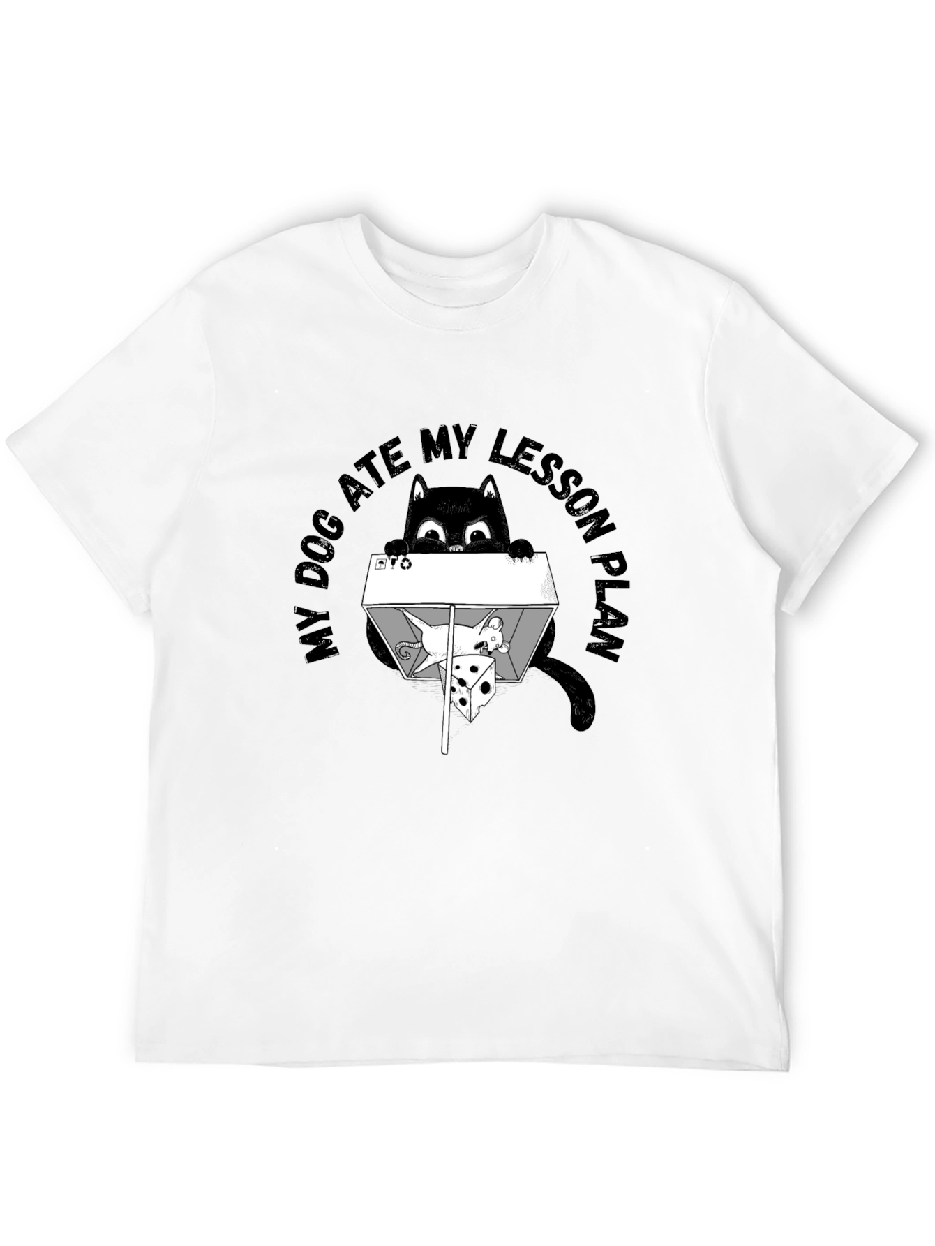 Funny Cat Ate Lesson Plan T-Shirt
