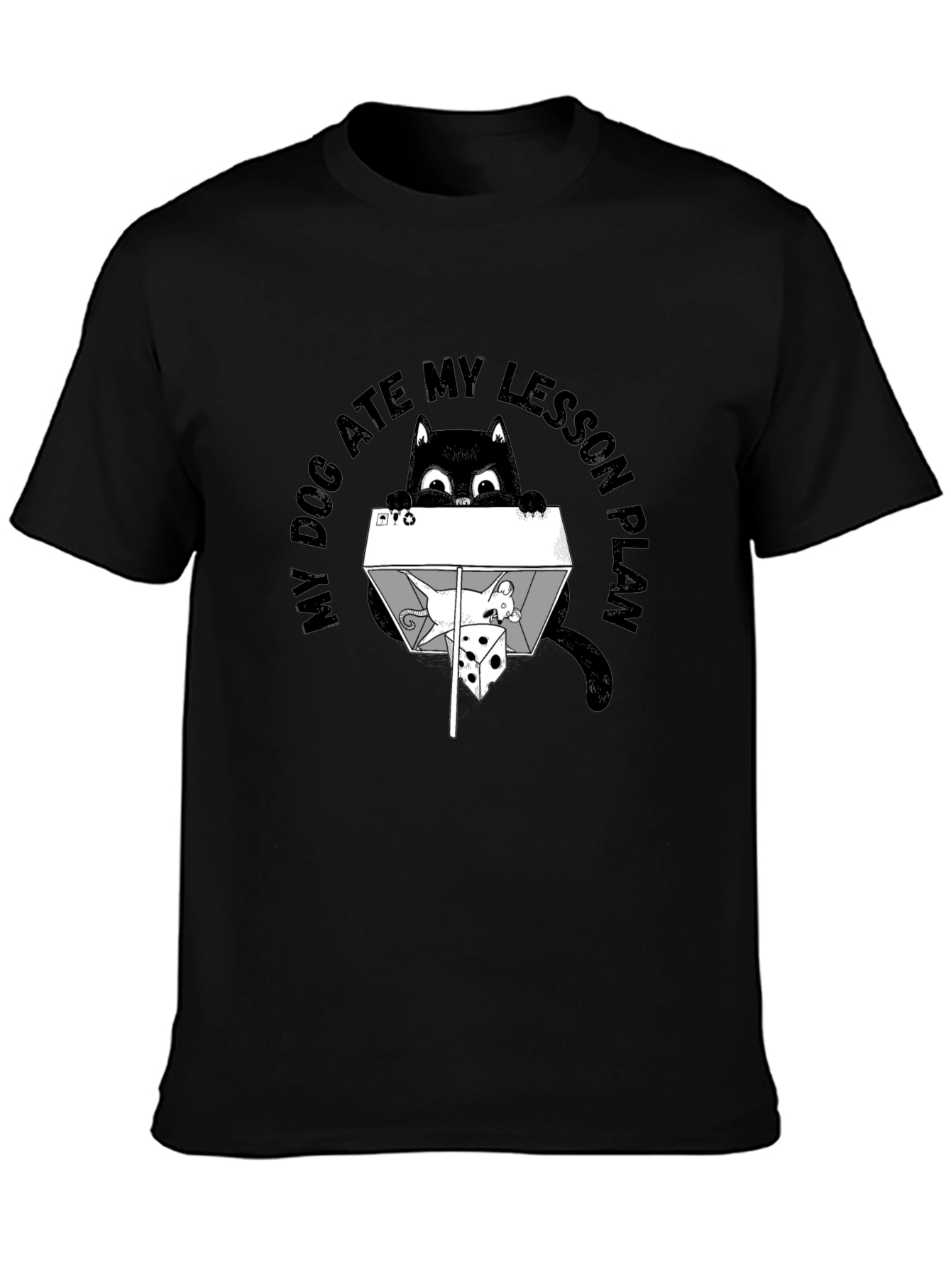 Funny Cat Ate Lesson Plan T-Shirt