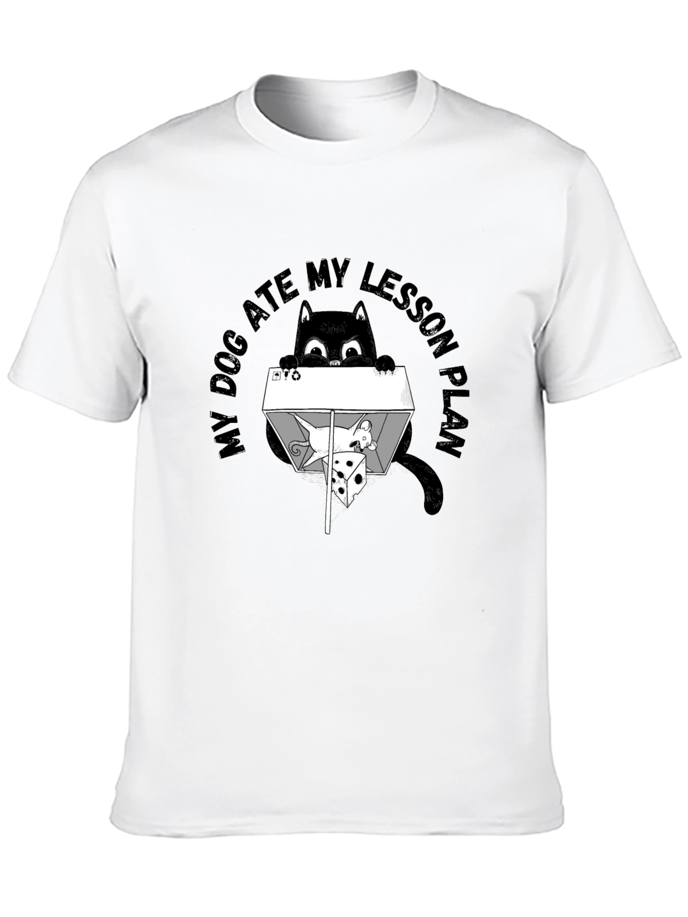 Funny Cat Ate Lesson Plan T-Shirt