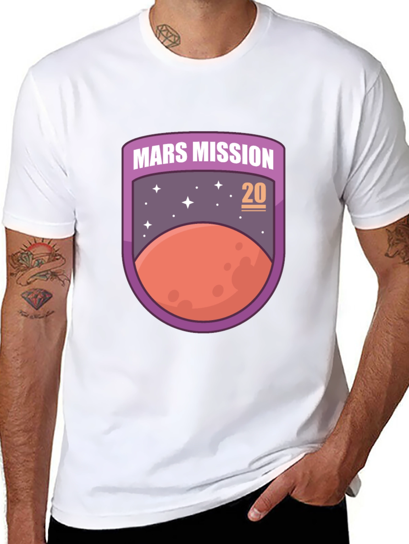 Mars Mission 20 Unisex T-Shirt Space Graphic Tee