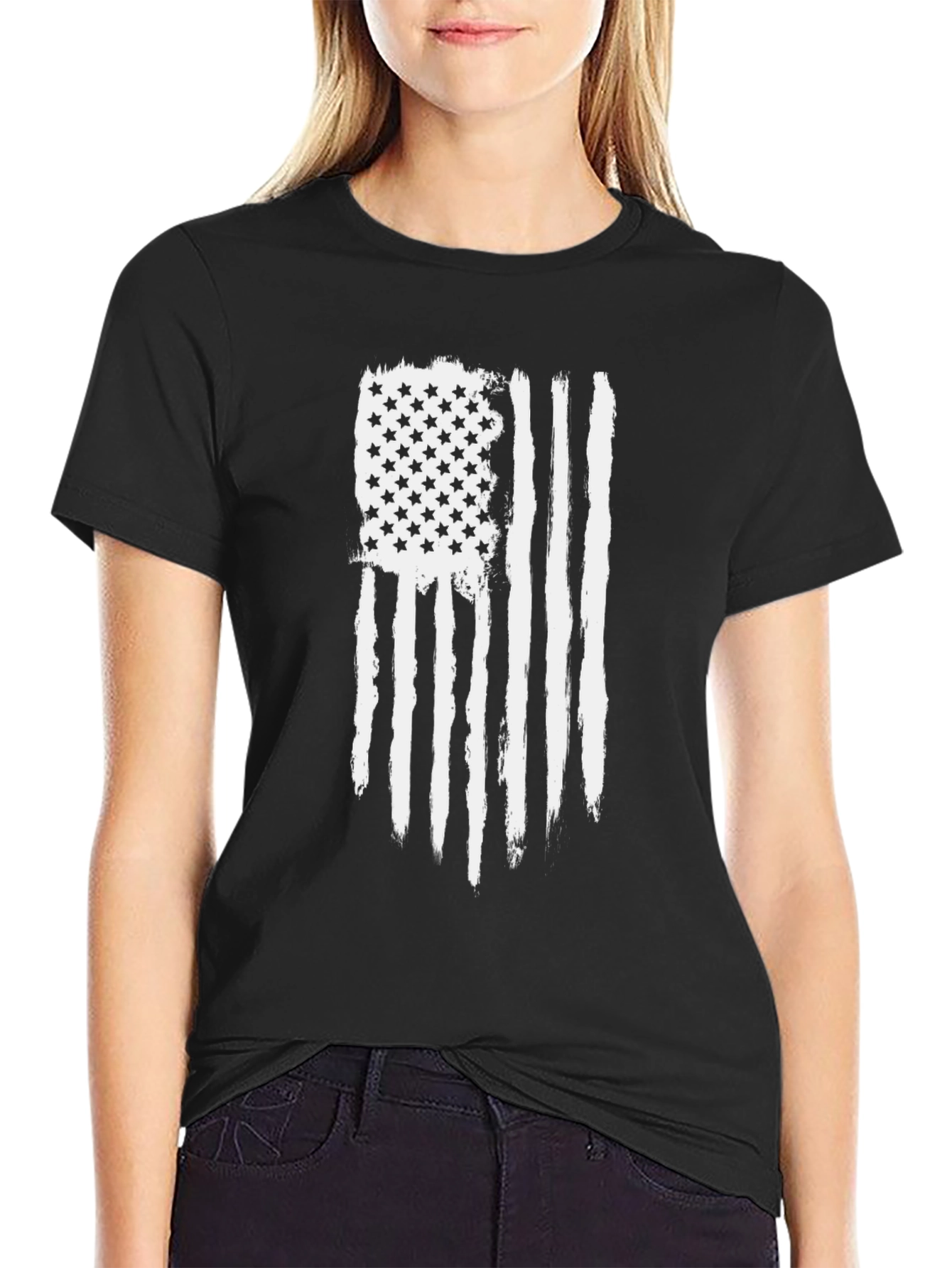 Distressed American Flag T-Shirt - Patriotic Style