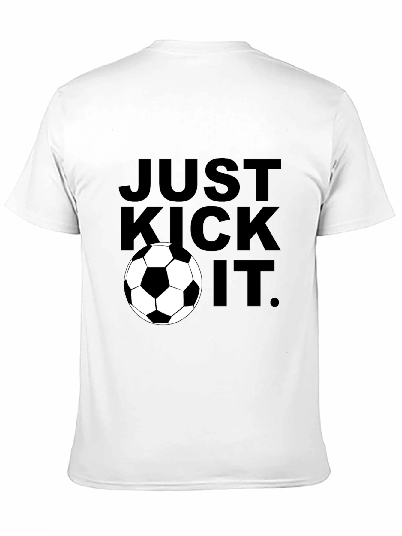 Just Kick It Graphic Tee - Soccer Ball Design