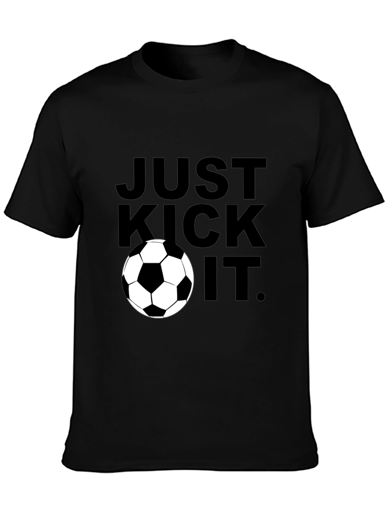 Just Kick It Graphic Tee - Soccer Ball Design