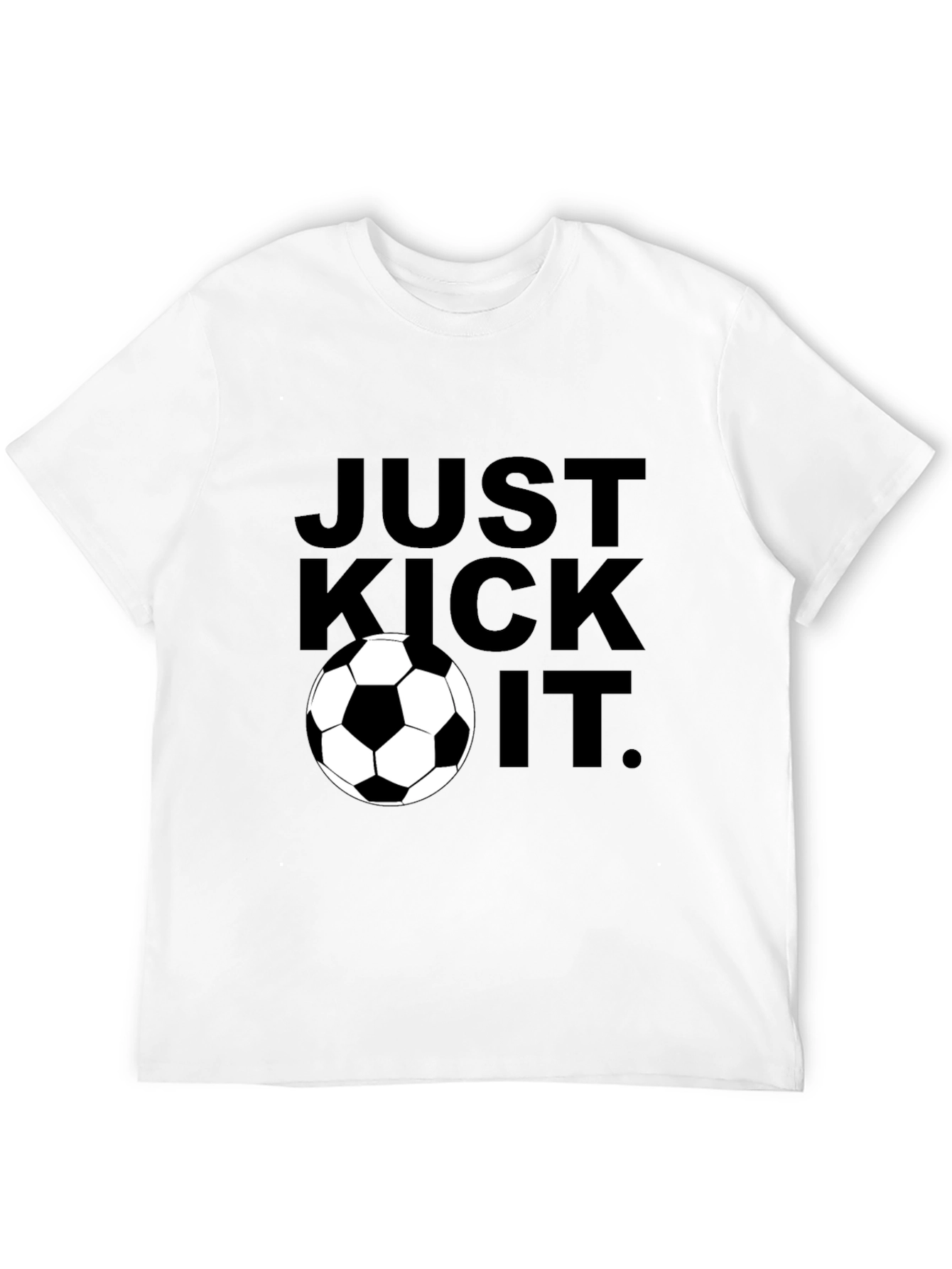 Just Kick It Graphic Tee - Soccer Ball Design