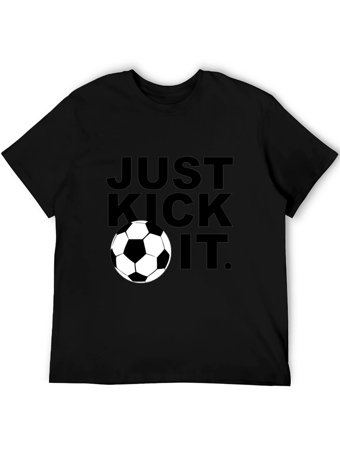 Just Kick It Graphic Tee - Soccer Ball Design