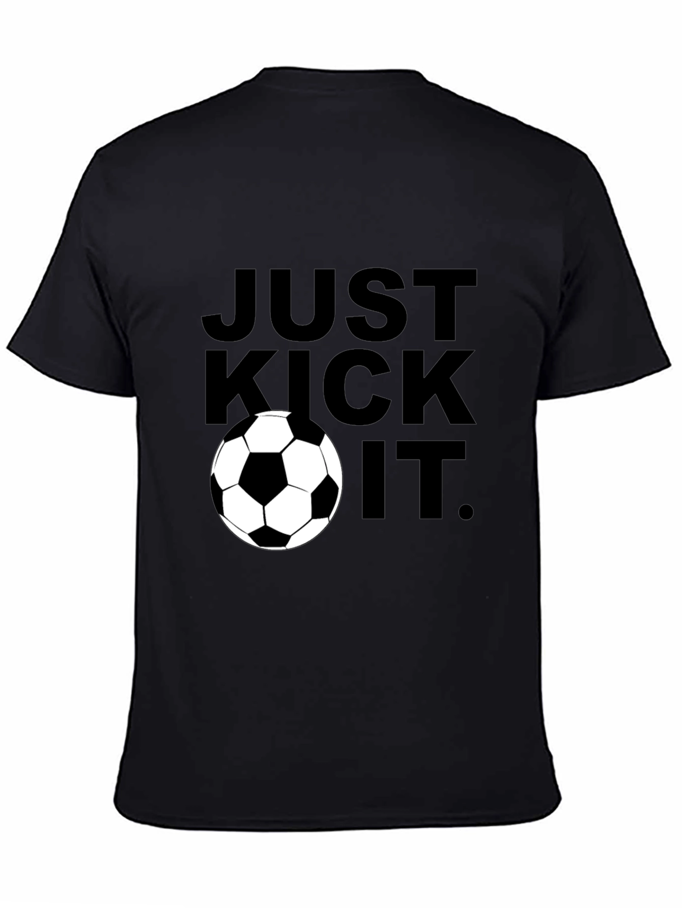 Just Kick It Graphic Tee - Soccer Ball Design