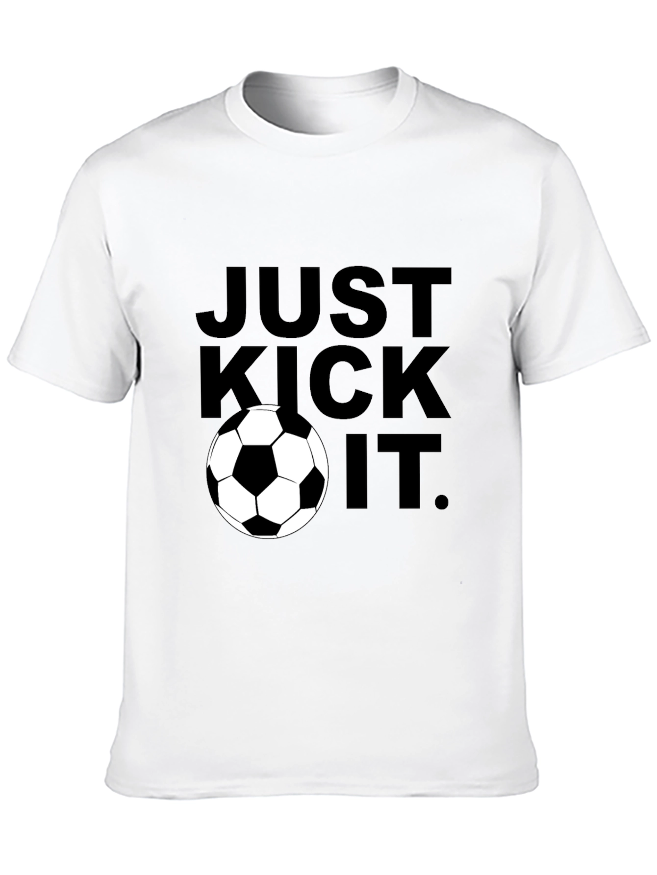 Just Kick It Graphic Tee - Soccer Ball Design